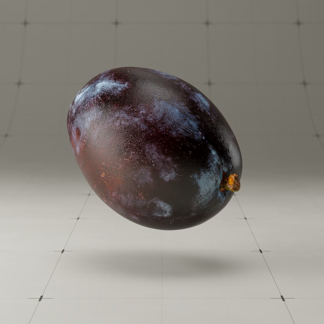 Photorealistic Plum 3D Model – High Poly PBR Asset, Blender & FBX - View 8