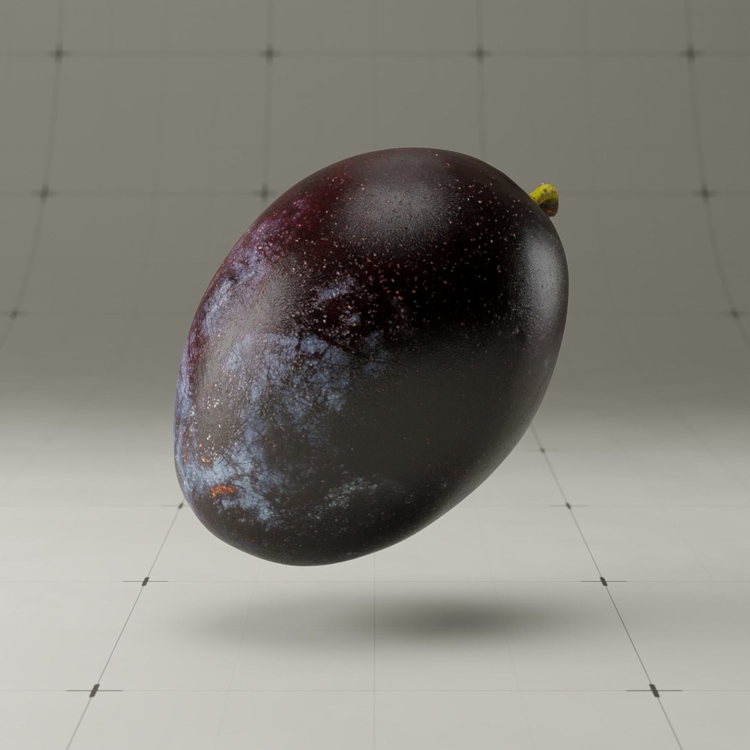 Photorealistic Plum 3D Model – High Poly PBR Asset, Blender & FBX - View 9