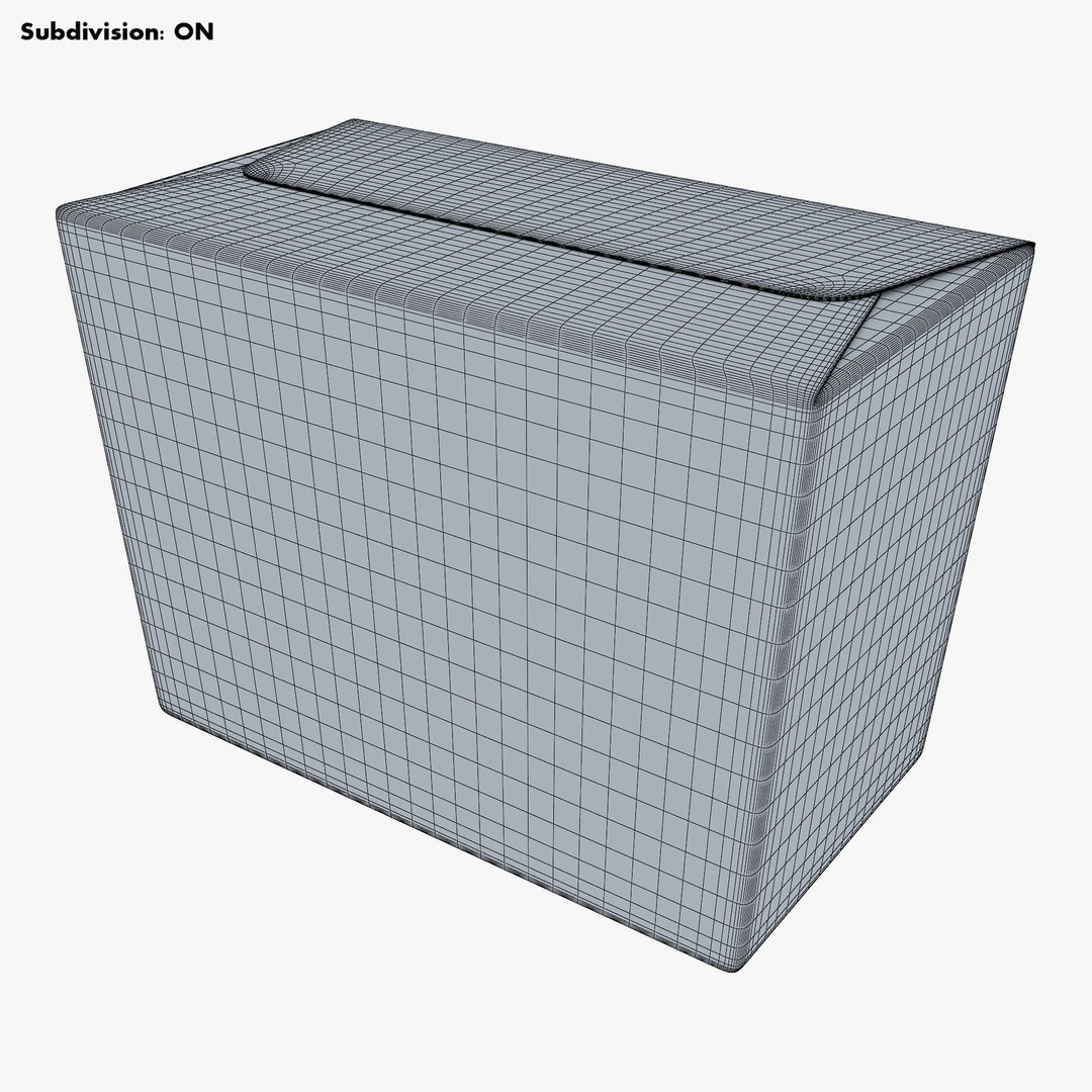 Cardboard Trapezoid Box M 3D Model – High-Quality PBR Asset, FBX, OBJ - View 10