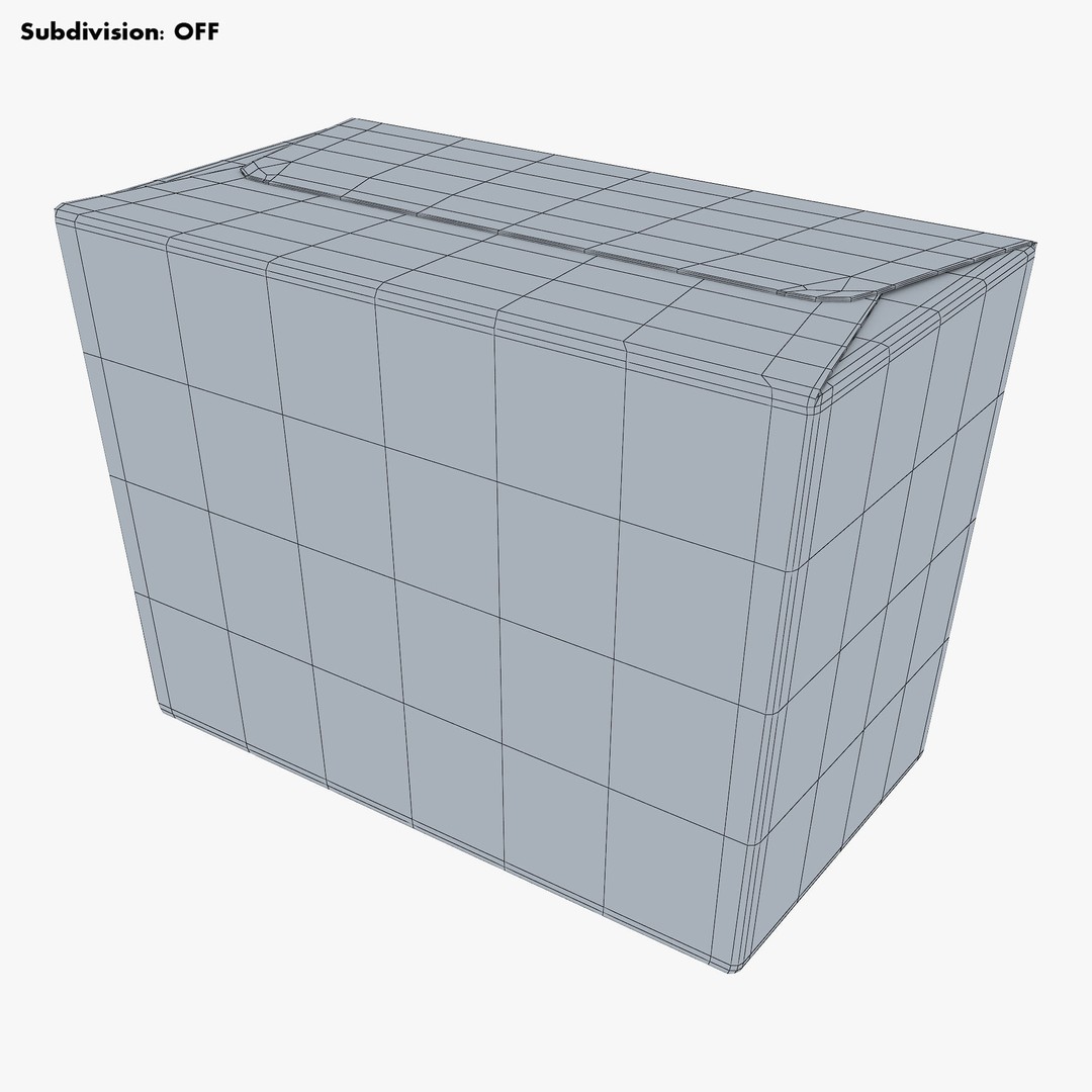 Cardboard Trapezoid Box M 3D Model – High-Quality PBR Asset, FBX, OBJ - View 11