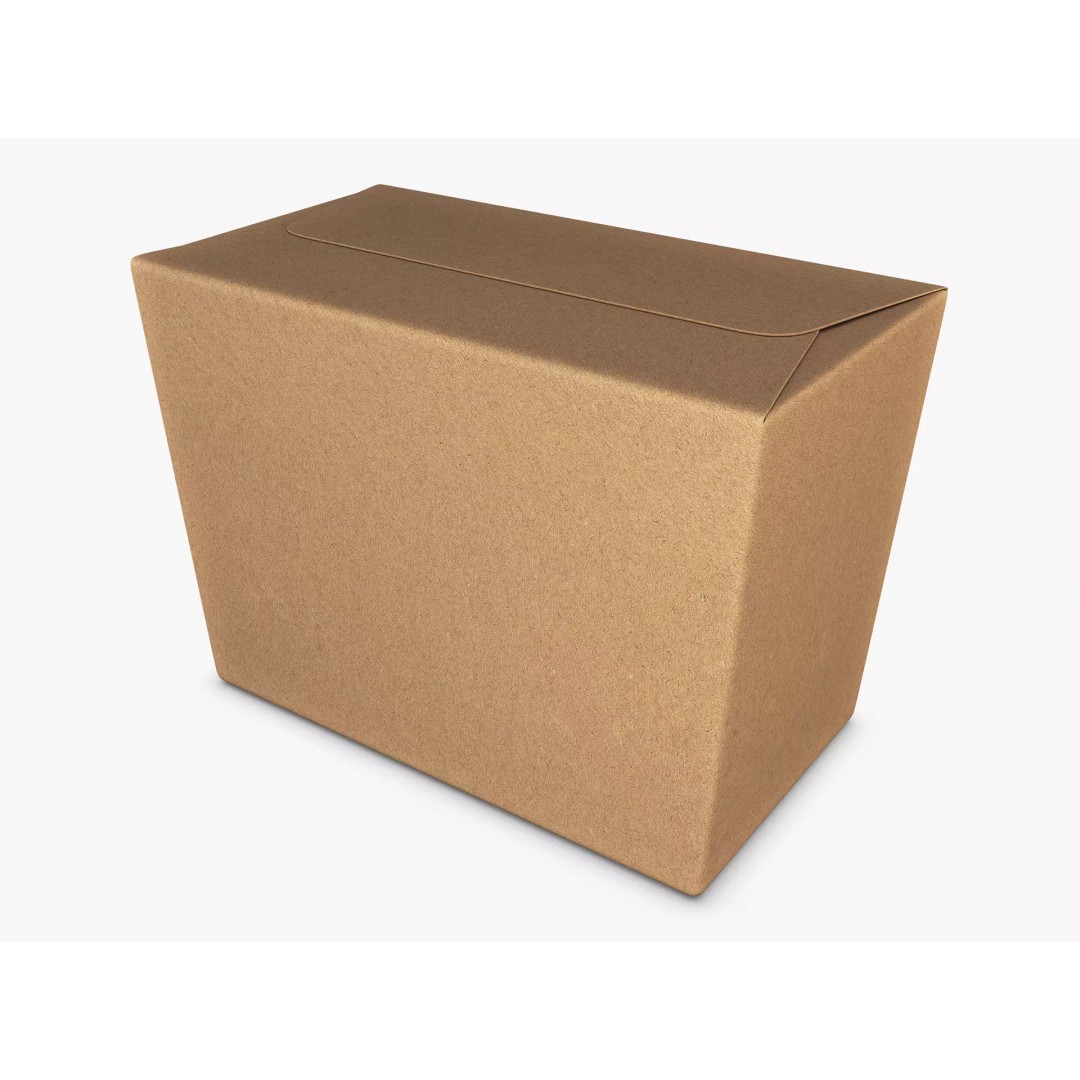 Cardboard Trapezoid Box M 3D Model – High-Quality PBR Asset, FBX, OBJ - View 2