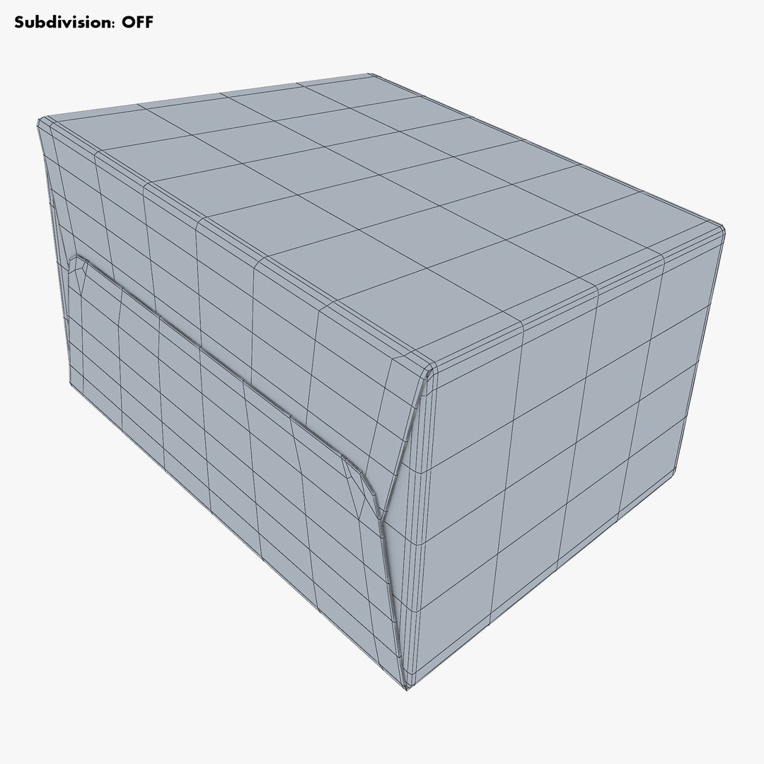 Cardboard Trapezoid Box M 3D Model – High-Quality PBR Asset, FBX, OBJ - View 23