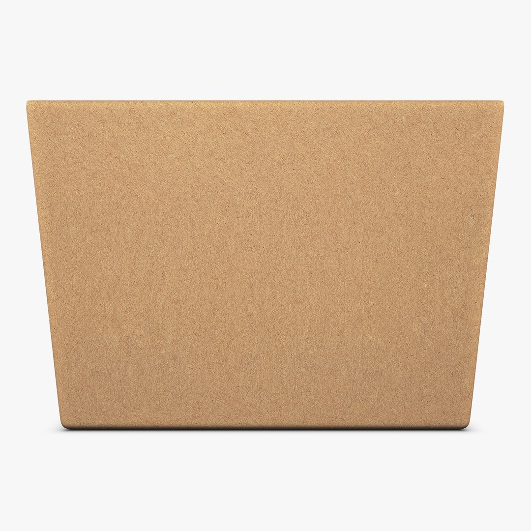 Cardboard Trapezoid Box M 3D Model – High-Quality PBR Asset, FBX, OBJ - View 5