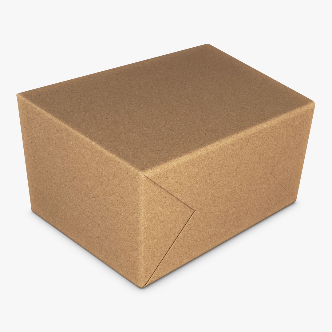 Cardboard Trapezoid Box M 3D Model – High-Quality PBR Asset, FBX, OBJ - View 7