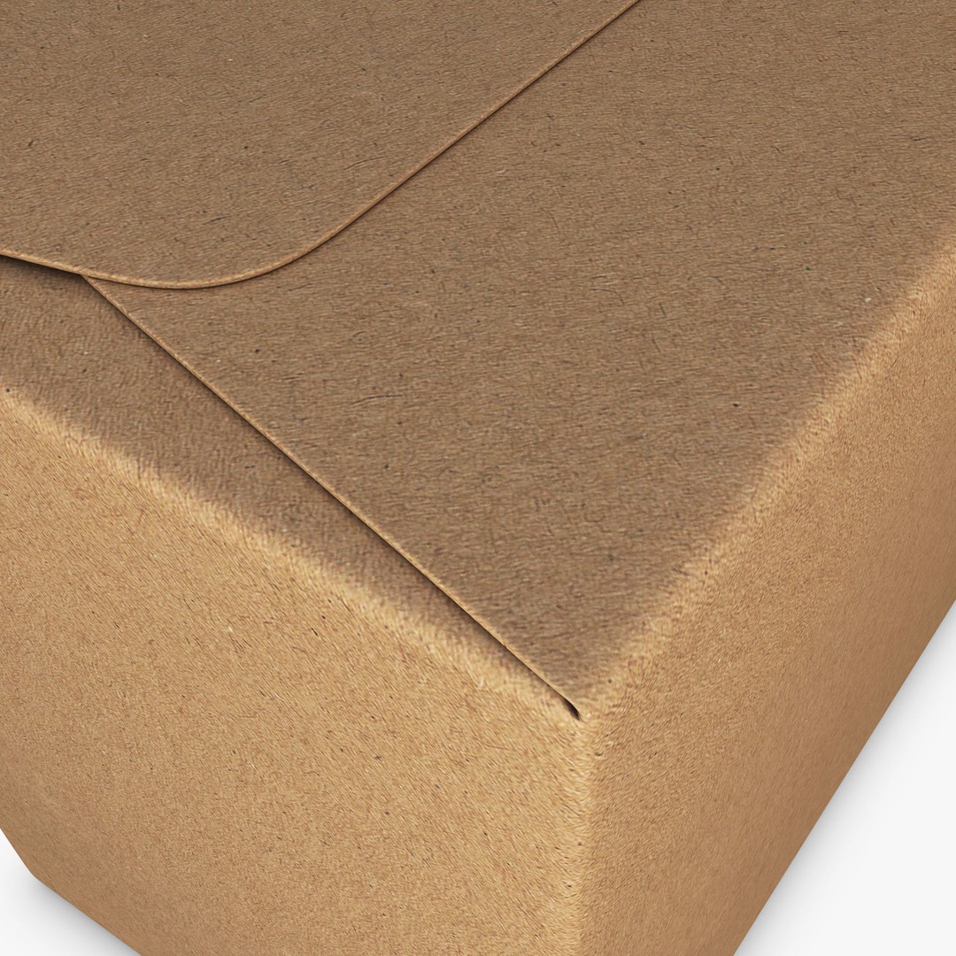 Cardboard Trapezoid Box M 3D Model – High-Quality PBR Asset, FBX, OBJ - View 9