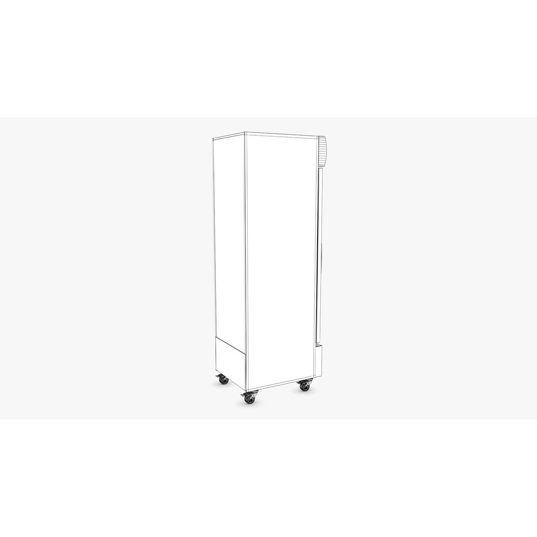 Display Fridge 3D Model – Low Poly PBR Grocery Display with Beverages - View 15