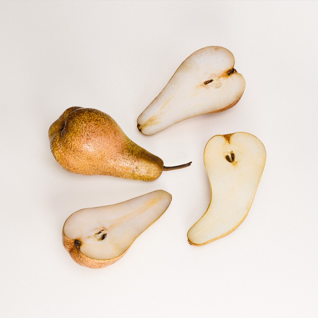 Pears 3D Model – Realistic Low-Poly Fruit Set, FBX, OBJ, Blender - View 6