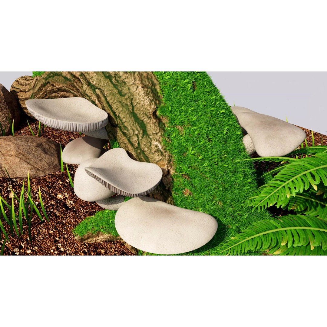 Oyster Mushroom 3D Model – Low Poly PBR Game Asset, FBX - View 8