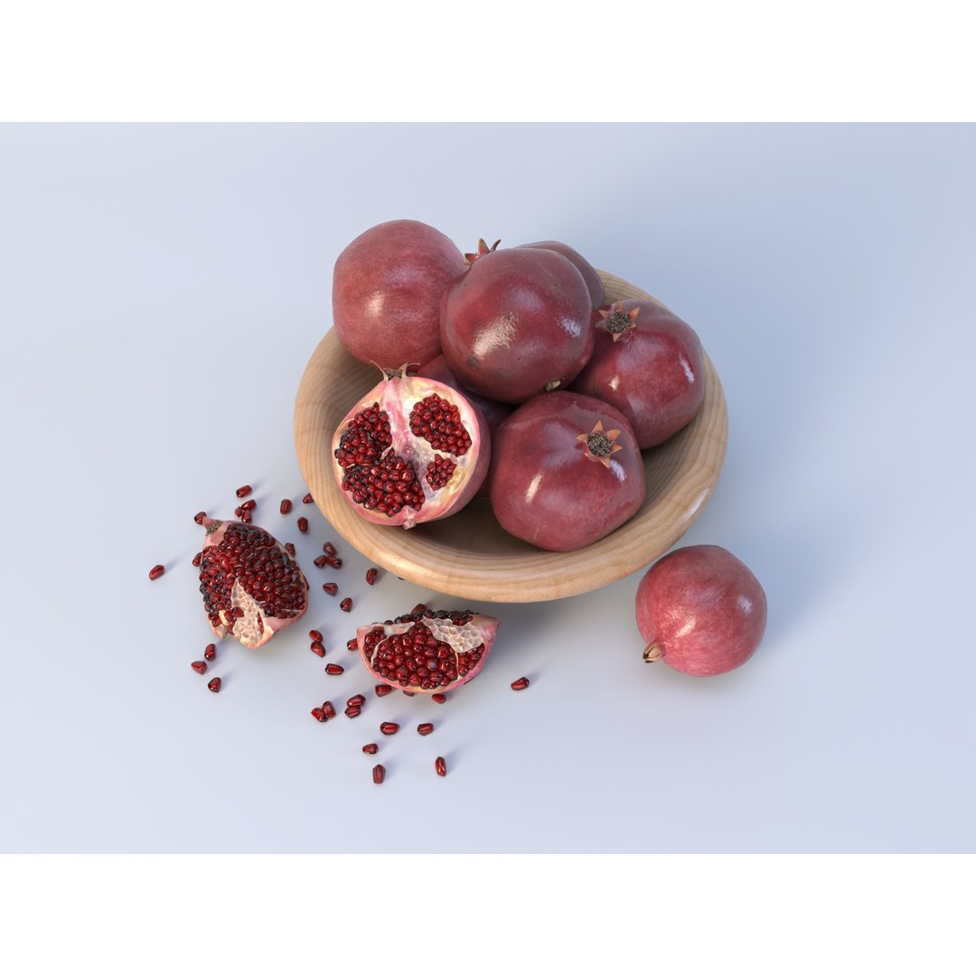 Pomegranate 3D Model – Low Poly Game Asset with PBR Textures - View 3