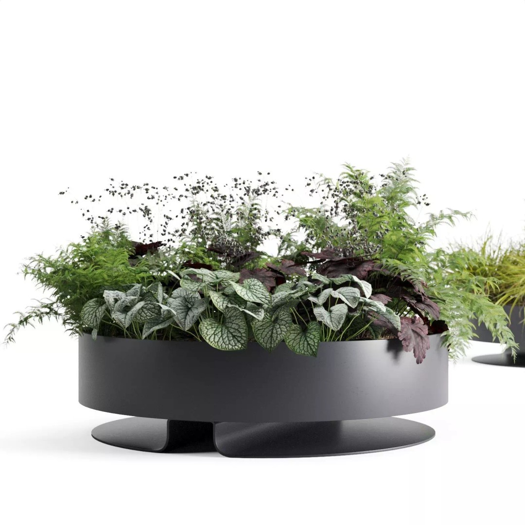 Mororo Ilda Outdoor Planters 3D Model – PBR Planter Set for Archviz - View 3
