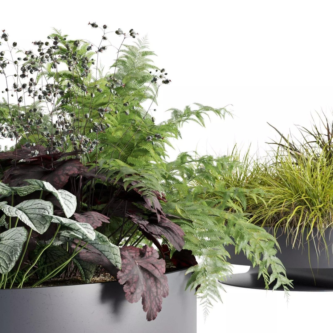 Mororo Ilda Outdoor Planters 3D Model – PBR Planter Set for Archviz - View 5