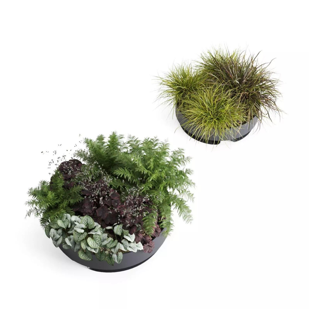 Mororo Ilda Outdoor Planters 3D Model – PBR Planter Set for Archviz - View 6