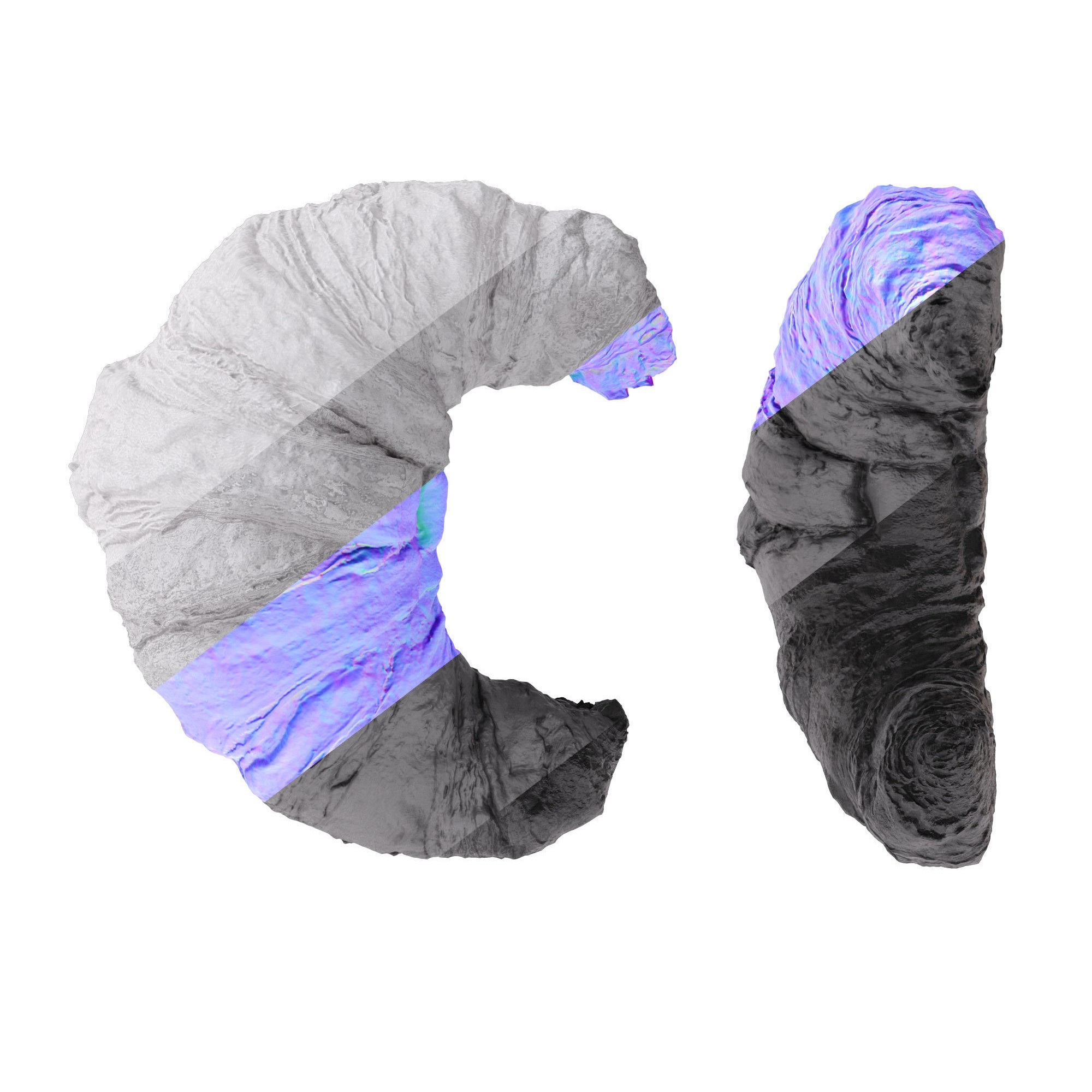 Butter Croissants - High-Poly PBR 3D Model