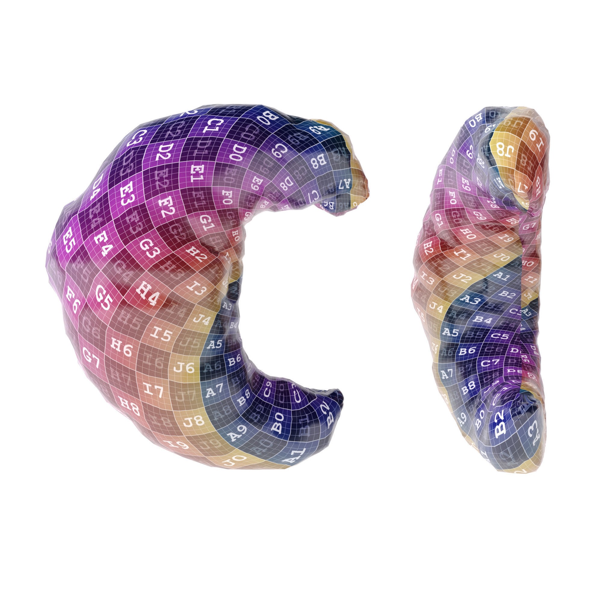 Butter Croissants - High-Poly PBR 3D Model - View 11