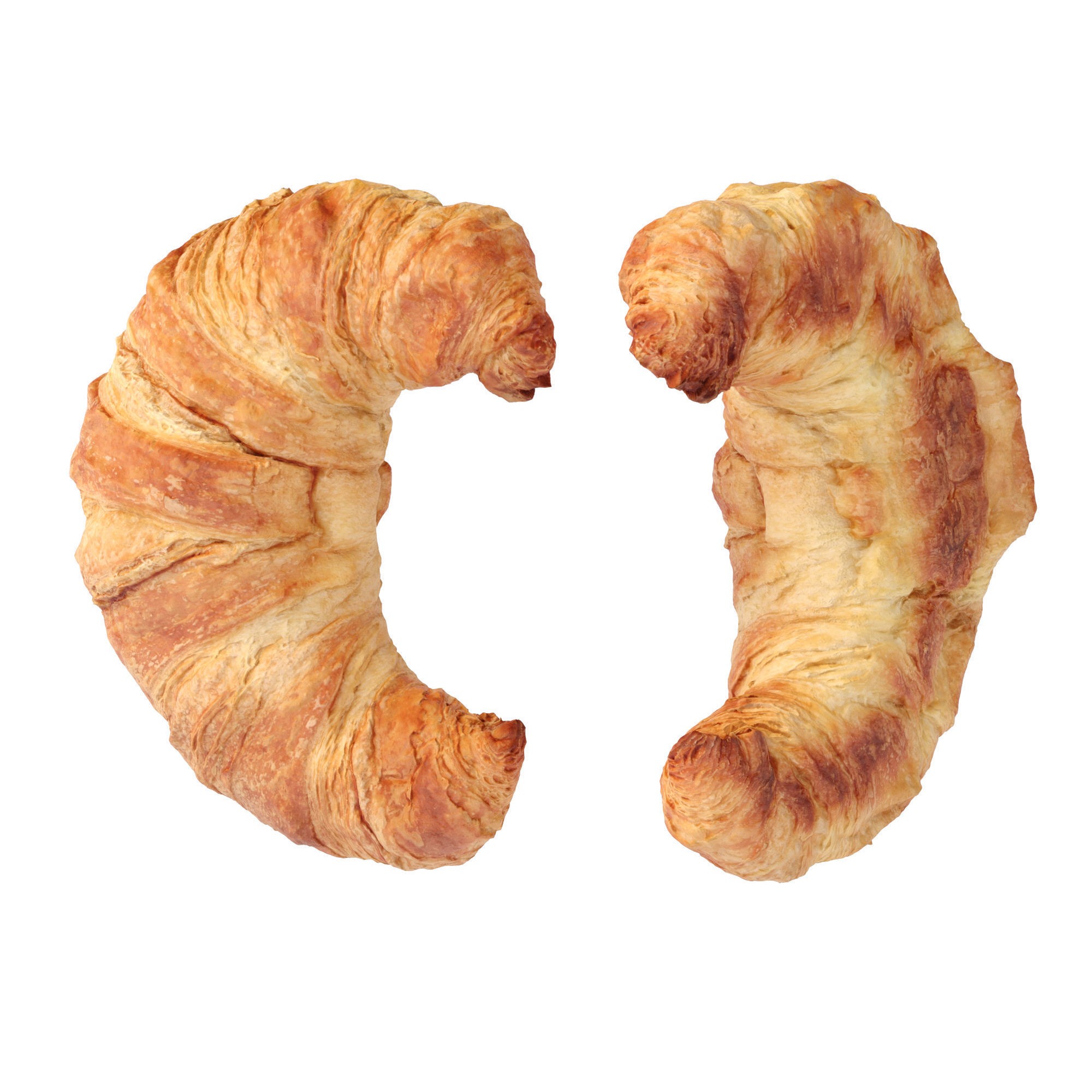 Butter Croissants - High-Poly PBR 3D Model - View 7
