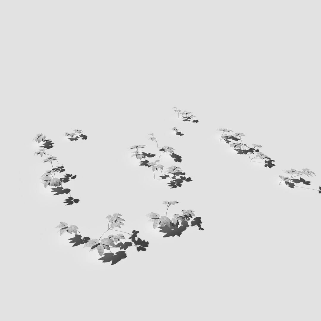 Cornflower Meadow Patch 3D Model – PBR Realistic Plant Asset, Blender, FBX, OBJ - View 16