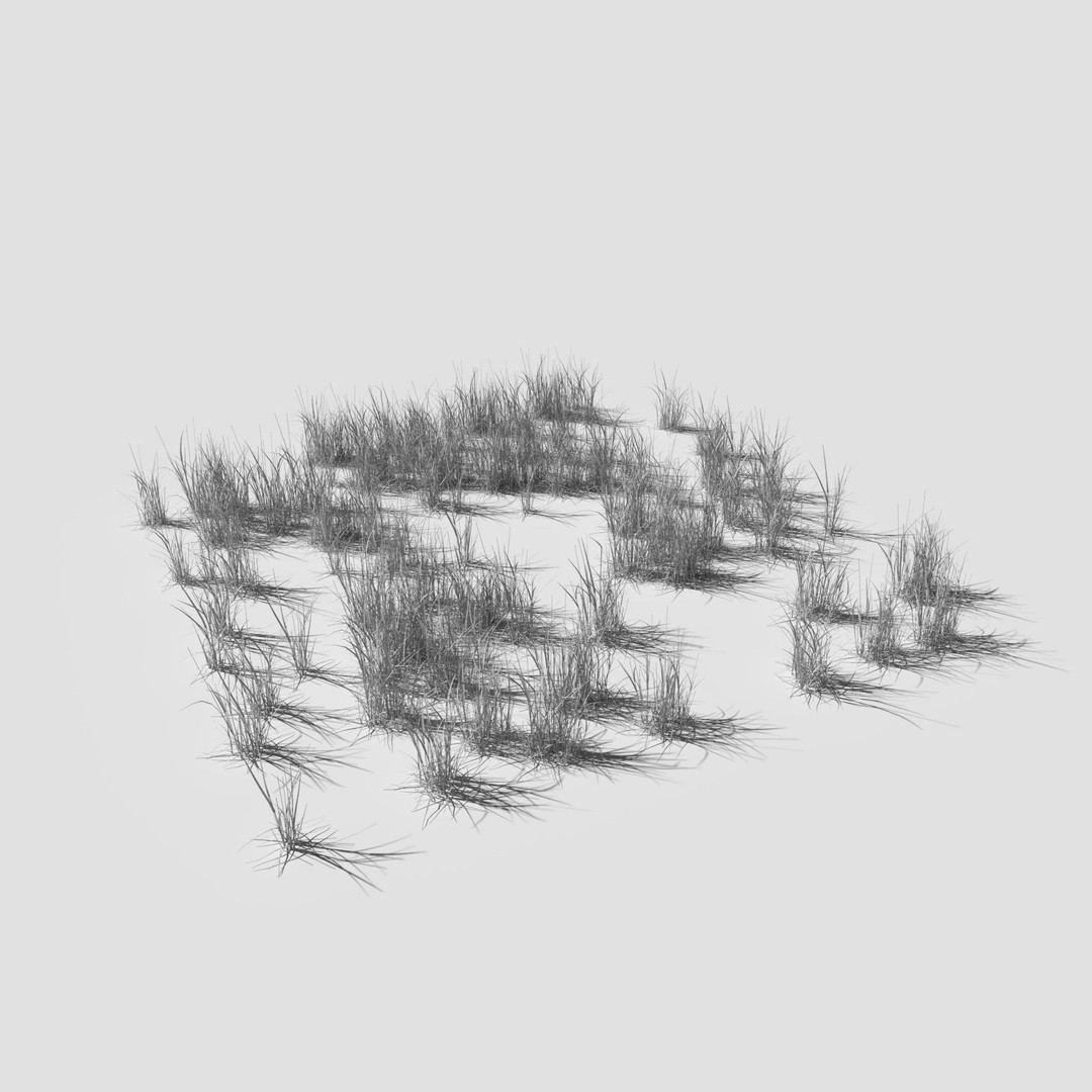 Cornflower Meadow Patch 3D Model – PBR Realistic Plant Asset, Blender, FBX, OBJ - View 20