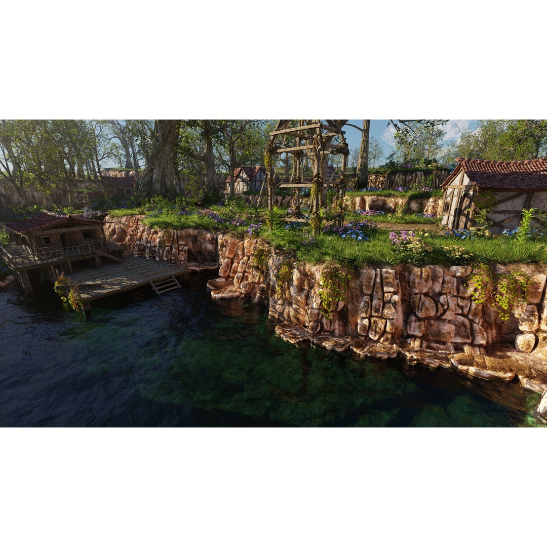 Dock Scene 3D Model – Detailed Landscape Asset for Blender - View 11