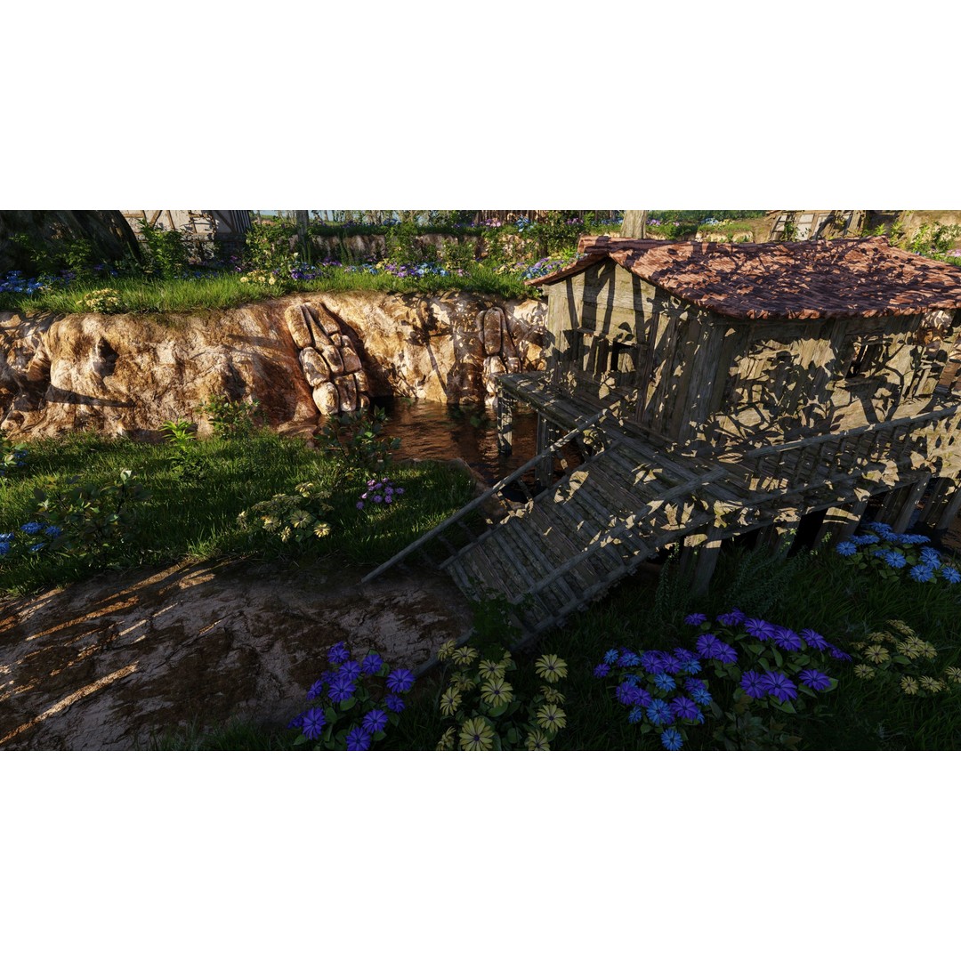 Dock Scene 3D Model – Detailed Landscape Asset for Blender - View 12