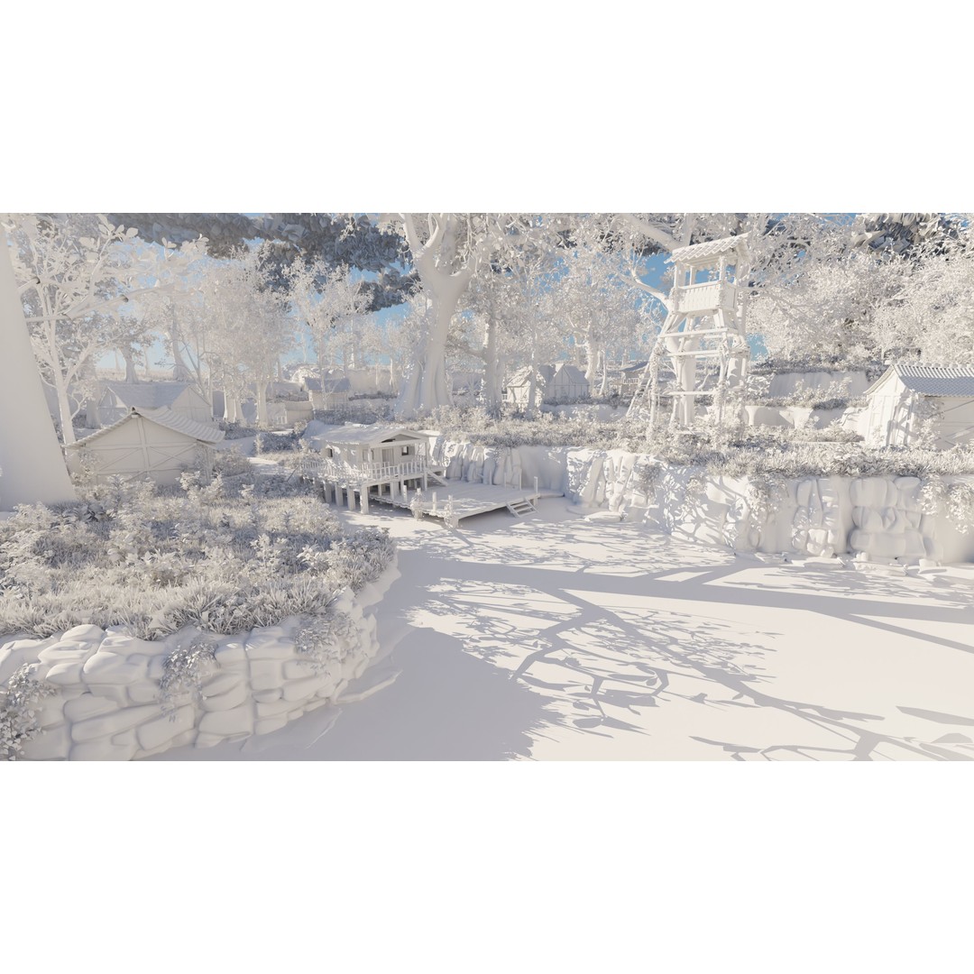 Dock Scene 3D Model – Detailed Landscape Asset for Blender - View 16