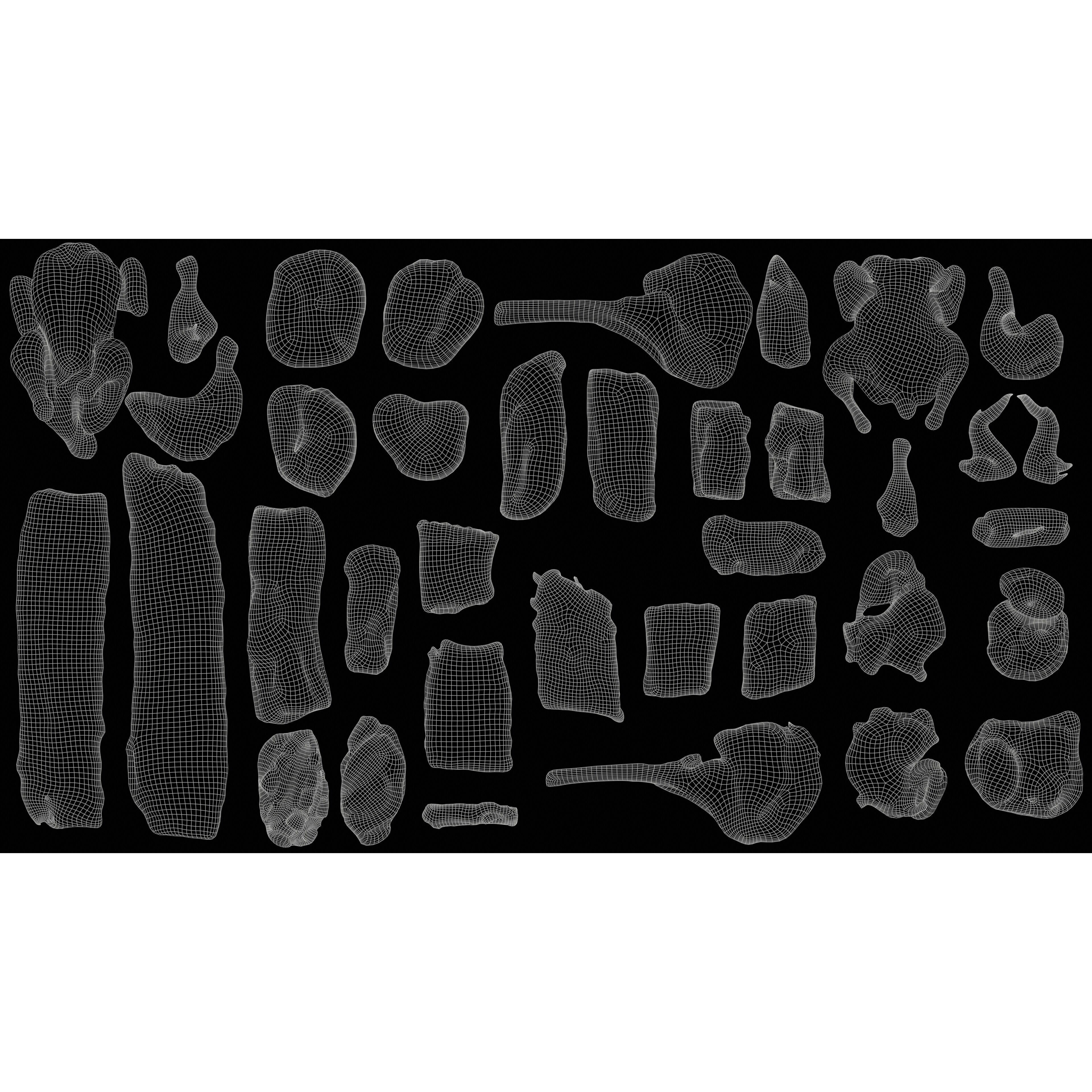 36 Meat and Chicken Portions - Low-Poly Game-Ready 3D Model