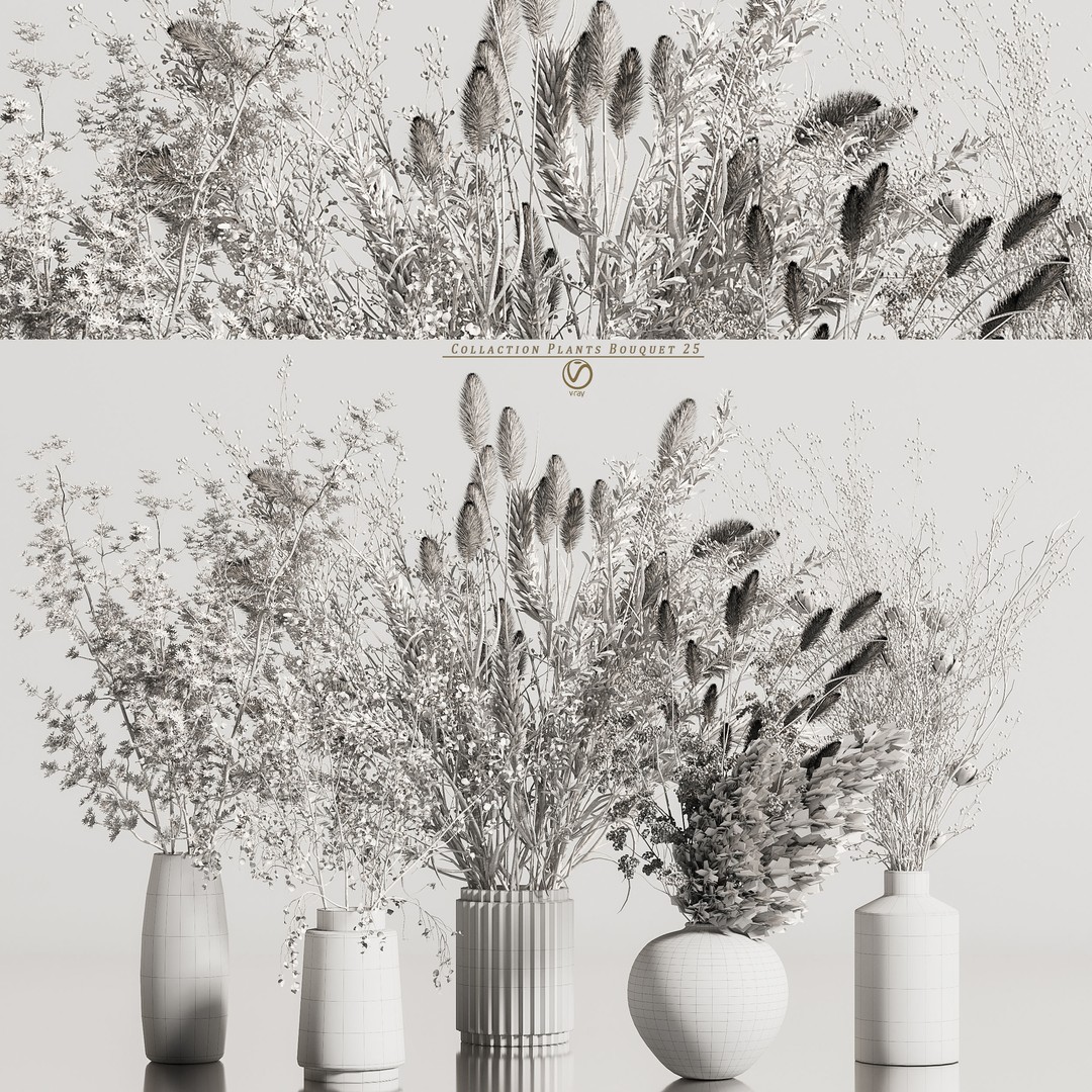 Bouquet 3D Model – High Poly Flora Asset, FBX, OBJ, PBR