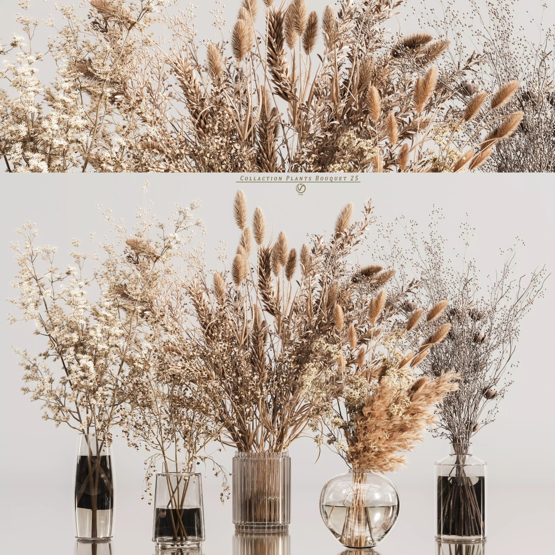 Bouquet 3D Model – High Poly Flora Asset, FBX, OBJ, PBR - View 2