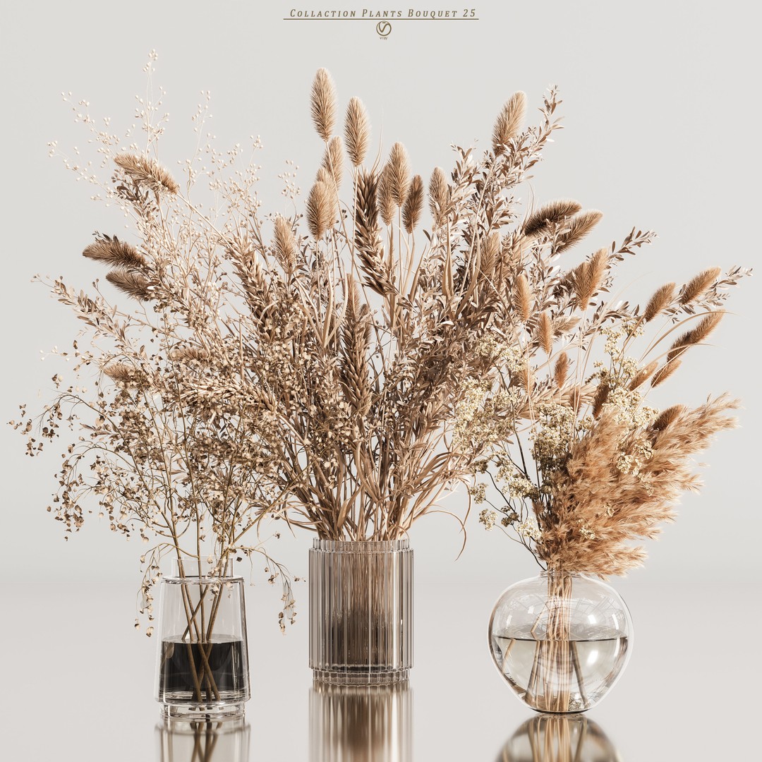 Bouquet 3D Model – High Poly Flora Asset, FBX, OBJ, PBR - View 3
