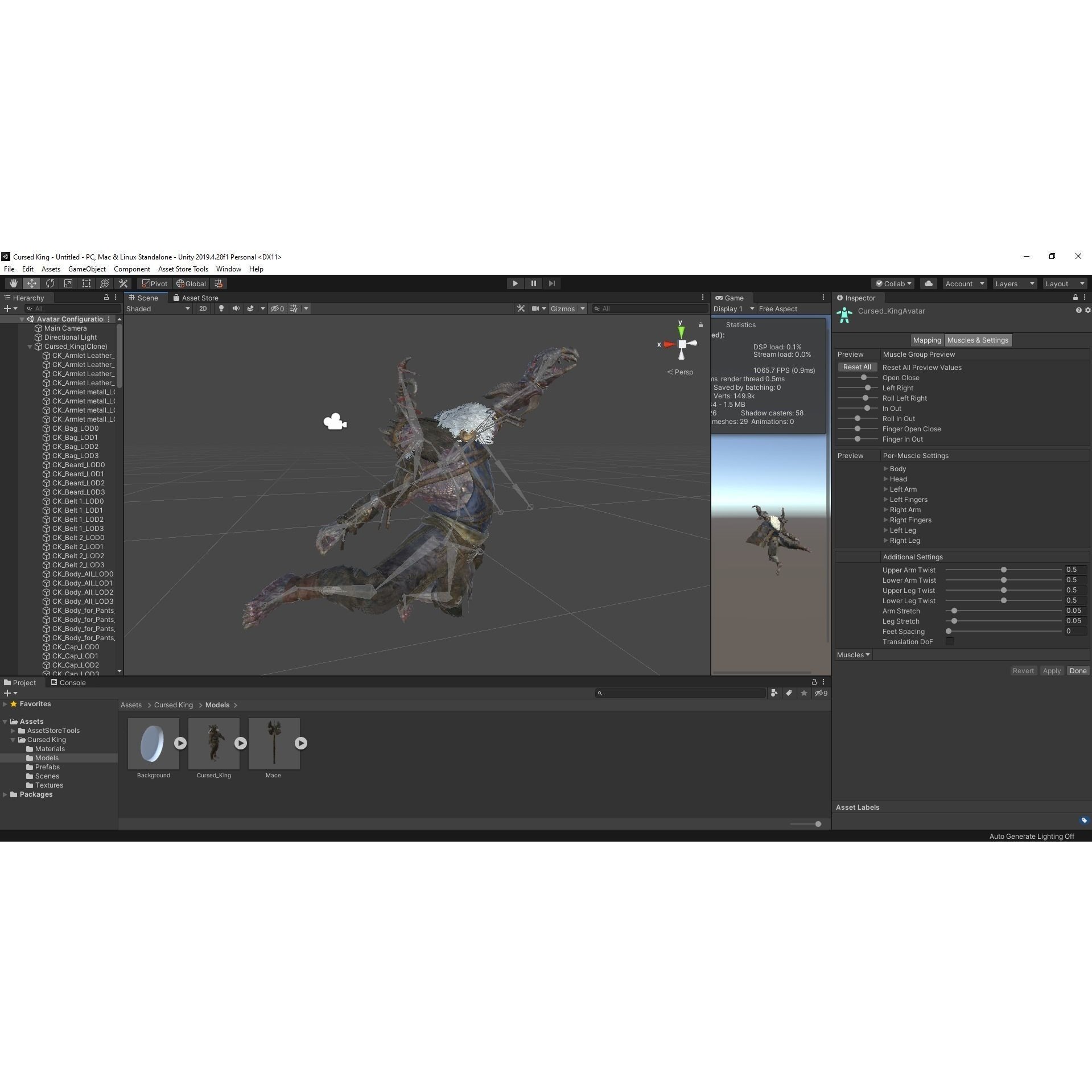 Cursed King - Low-Poly Game-Ready 3D Model
