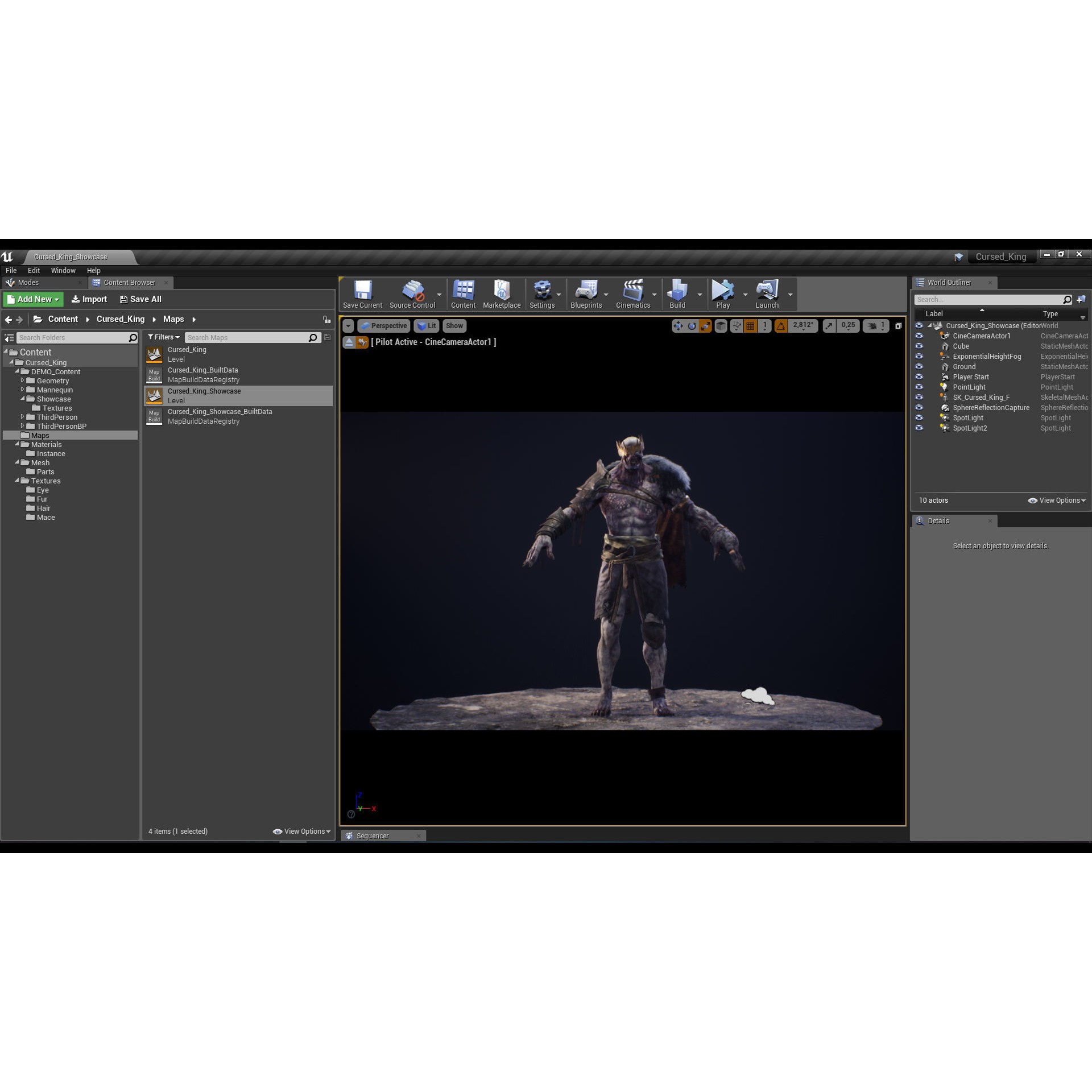 Cursed King - Low-Poly Game-Ready 3D Model - View 25