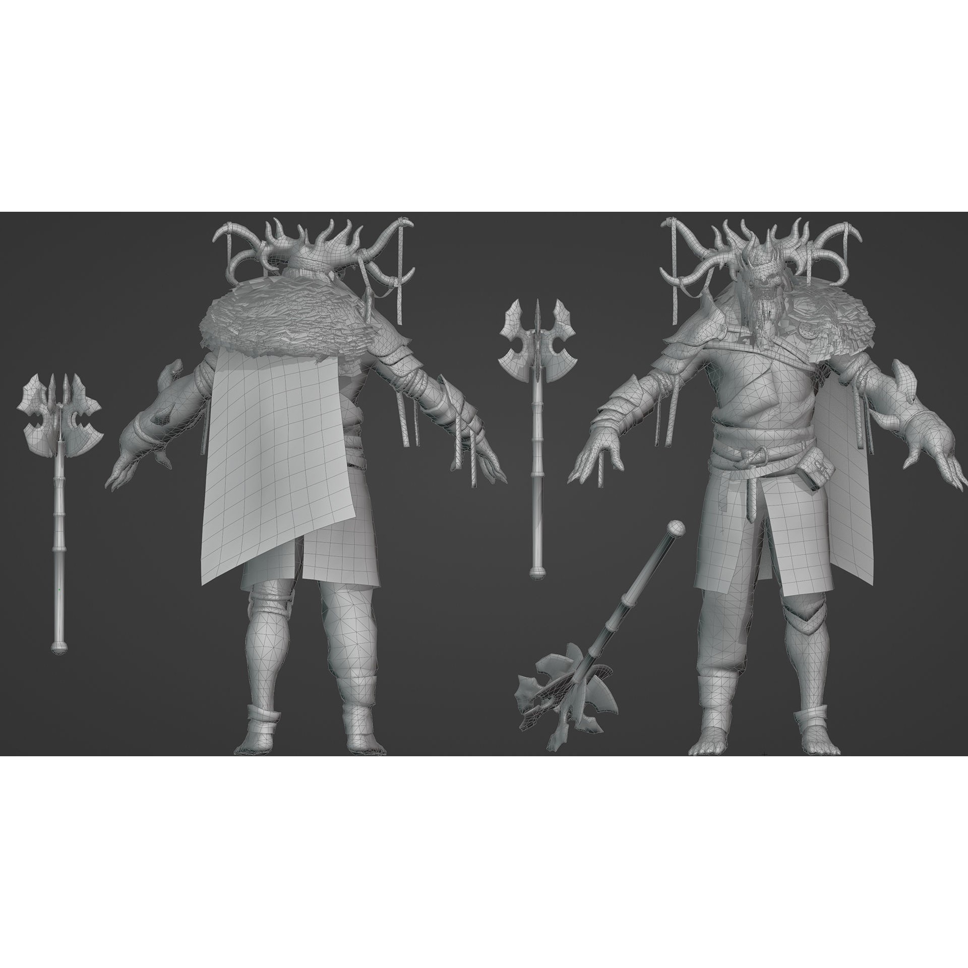 Cursed King - Low-Poly Game-Ready 3D Model - View 28