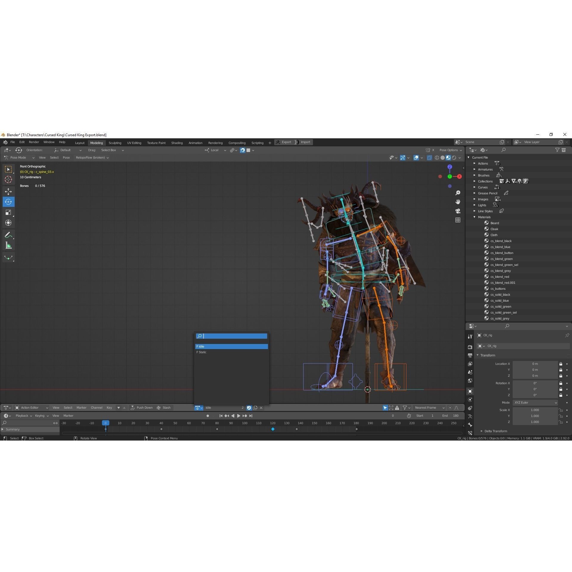 Cursed King - Low-Poly Game-Ready 3D Model - View 33