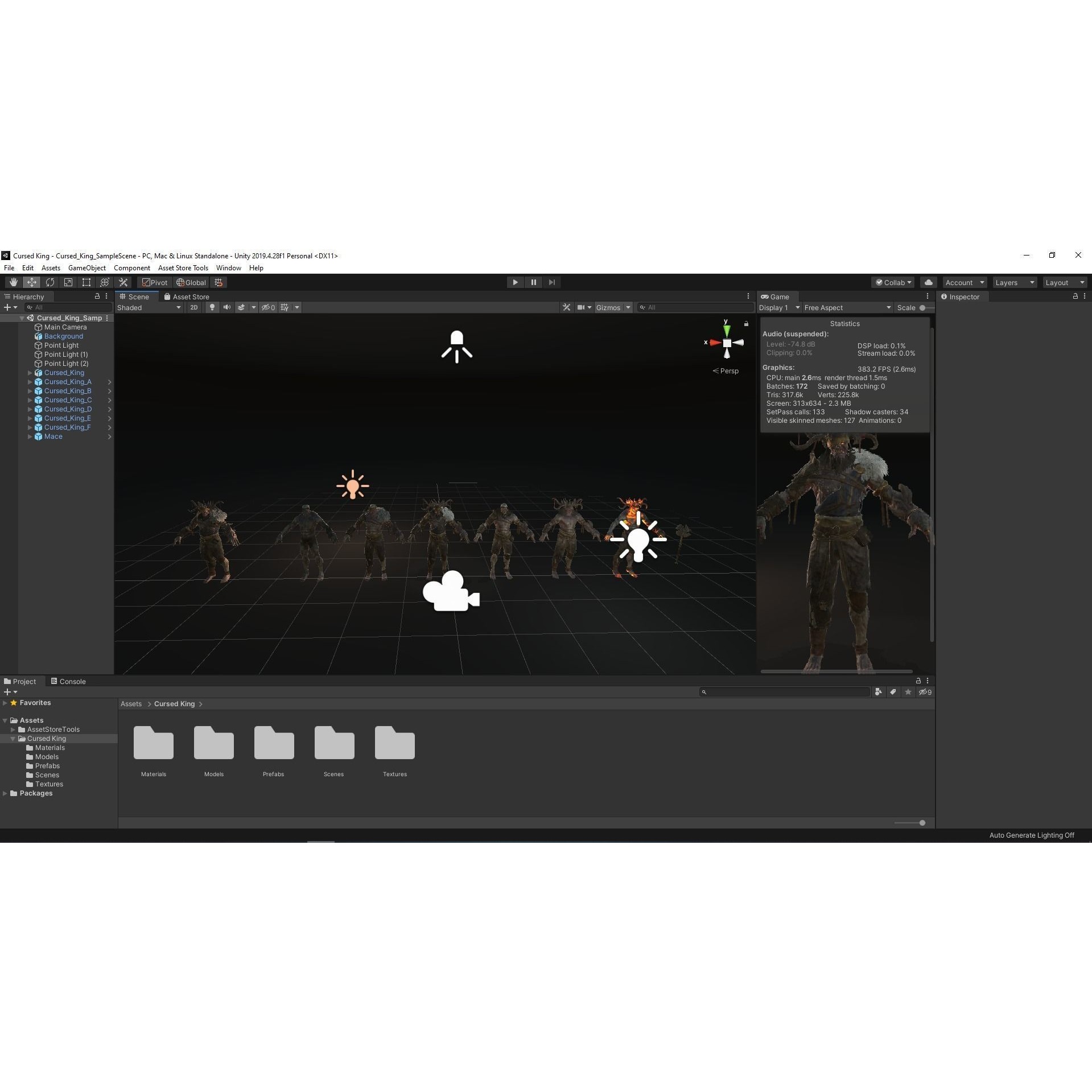 Cursed King - Low-Poly Game-Ready 3D Model - View 37