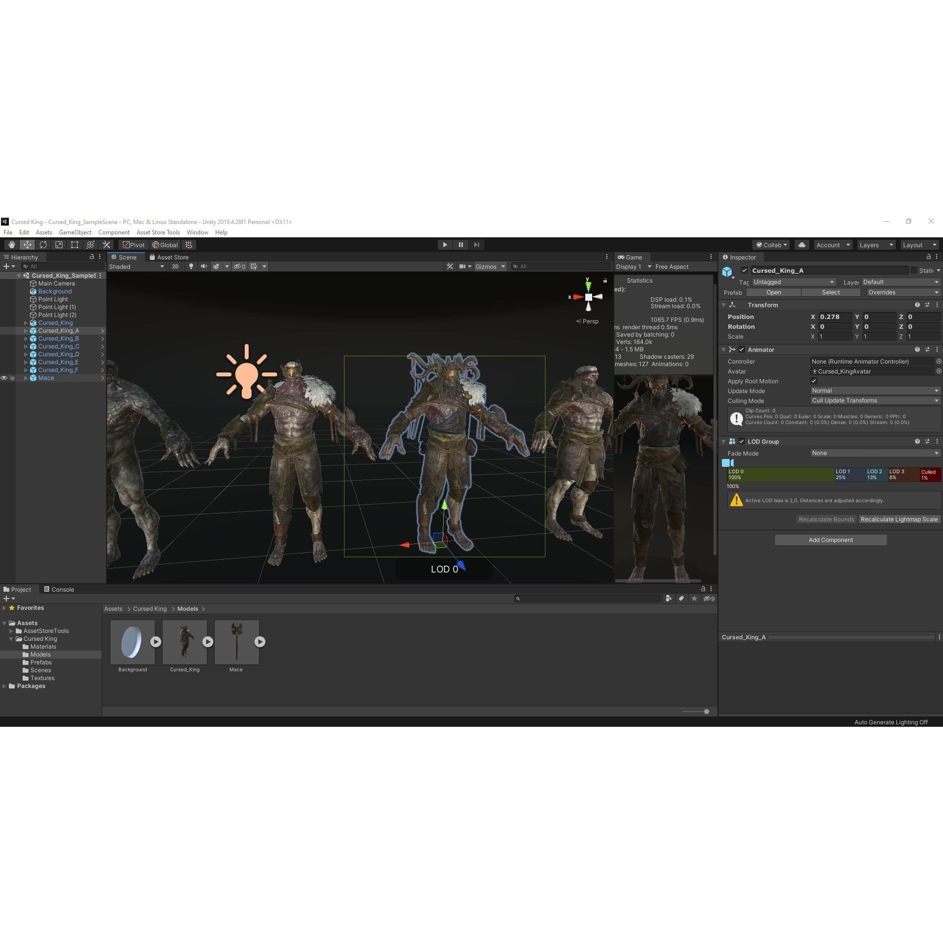 Cursed King - Low-Poly Game-Ready 3D Model - View 39