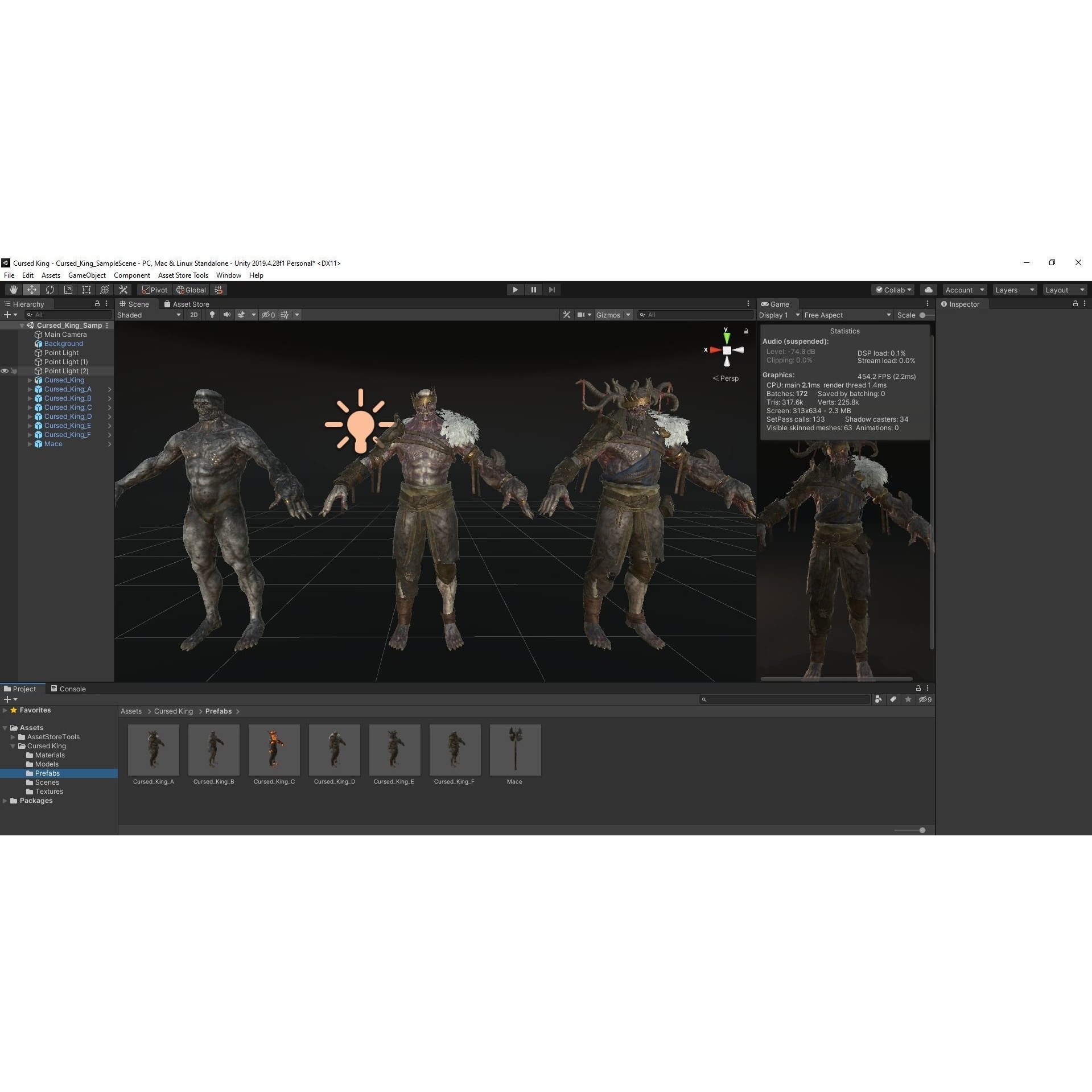 Cursed King - Low-Poly Game-Ready 3D Model - View 40