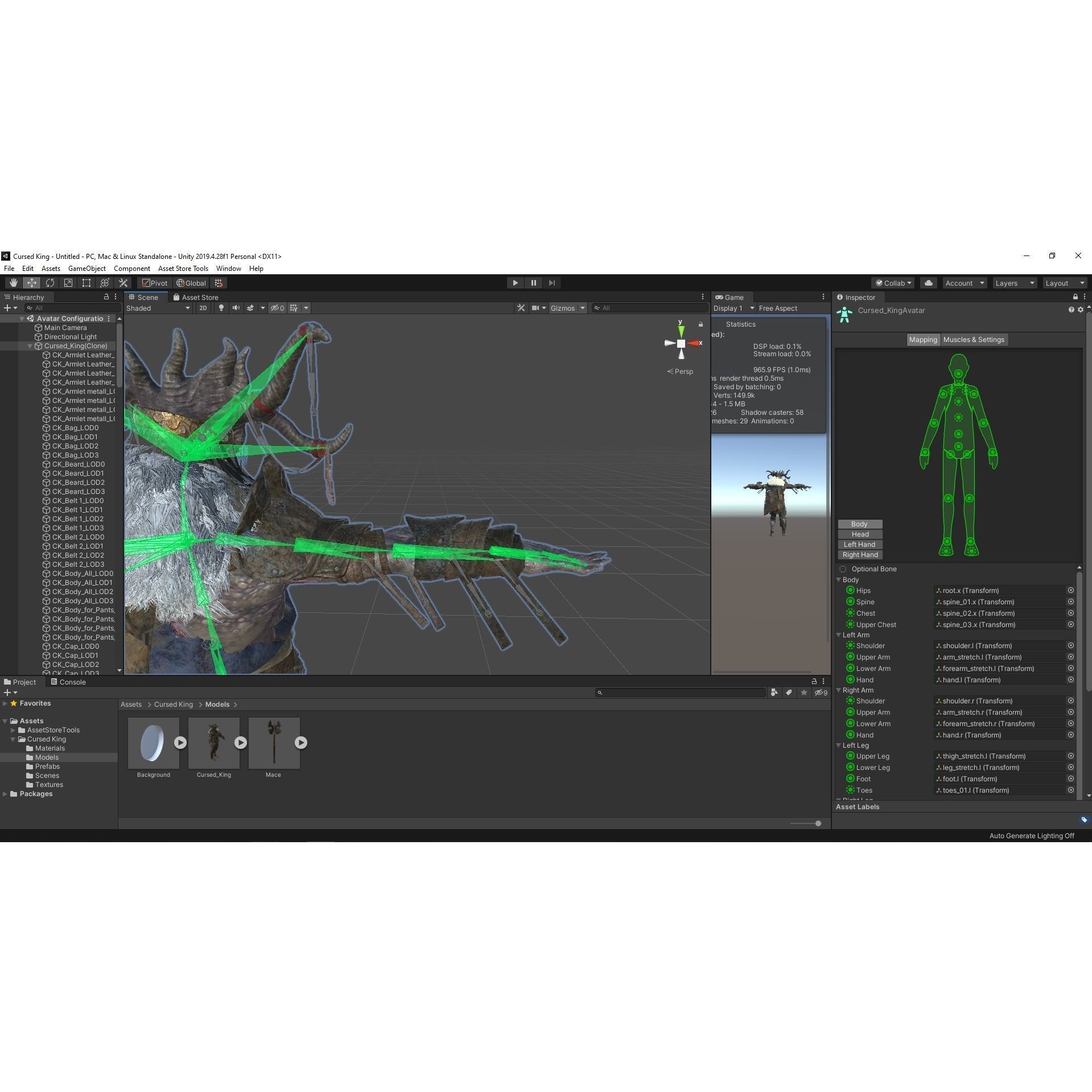 Cursed King - Low-Poly Game-Ready 3D Model - View 42
