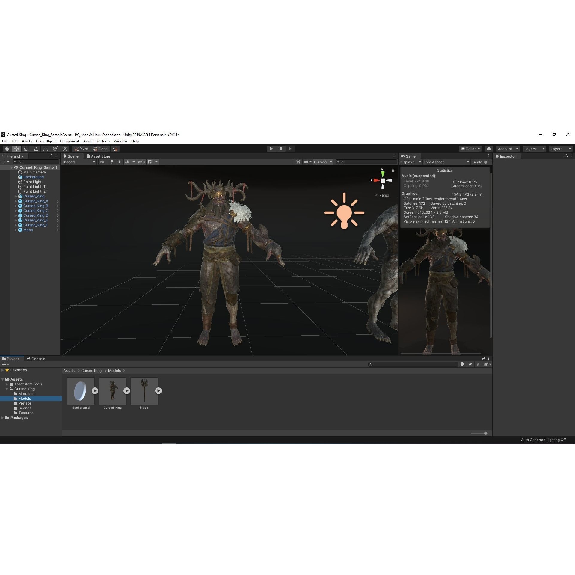 Cursed King - Low-Poly Game-Ready 3D Model - View 43