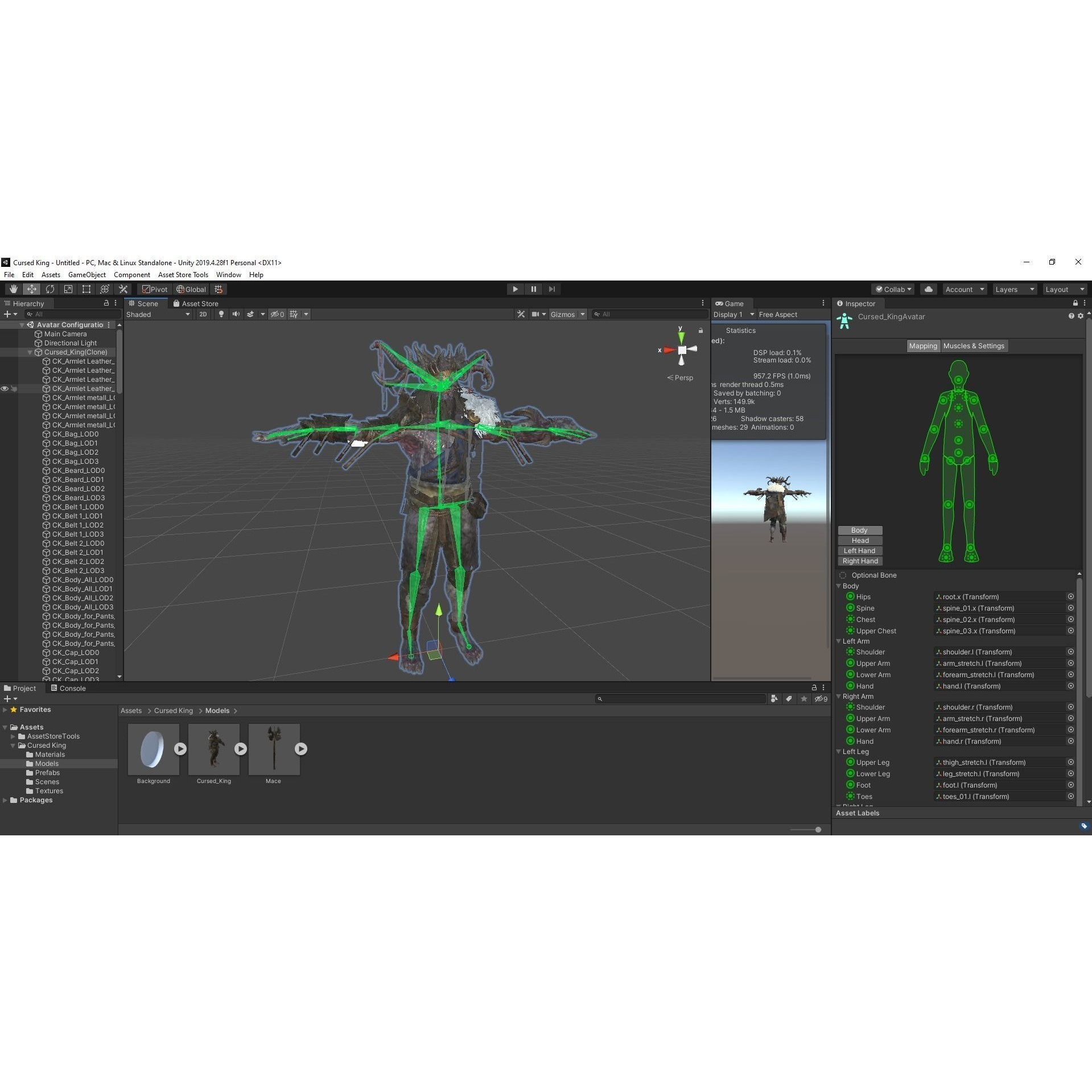 Cursed King - Low-Poly Game-Ready 3D Model - View 44