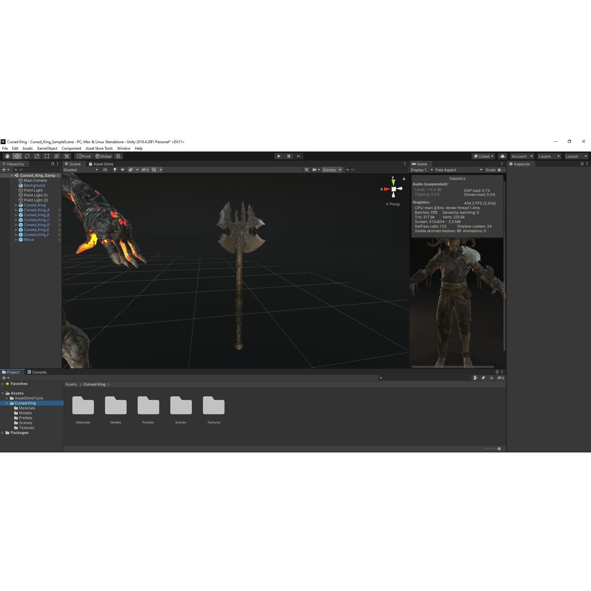 Cursed King - Low-Poly Game-Ready 3D Model - View 45