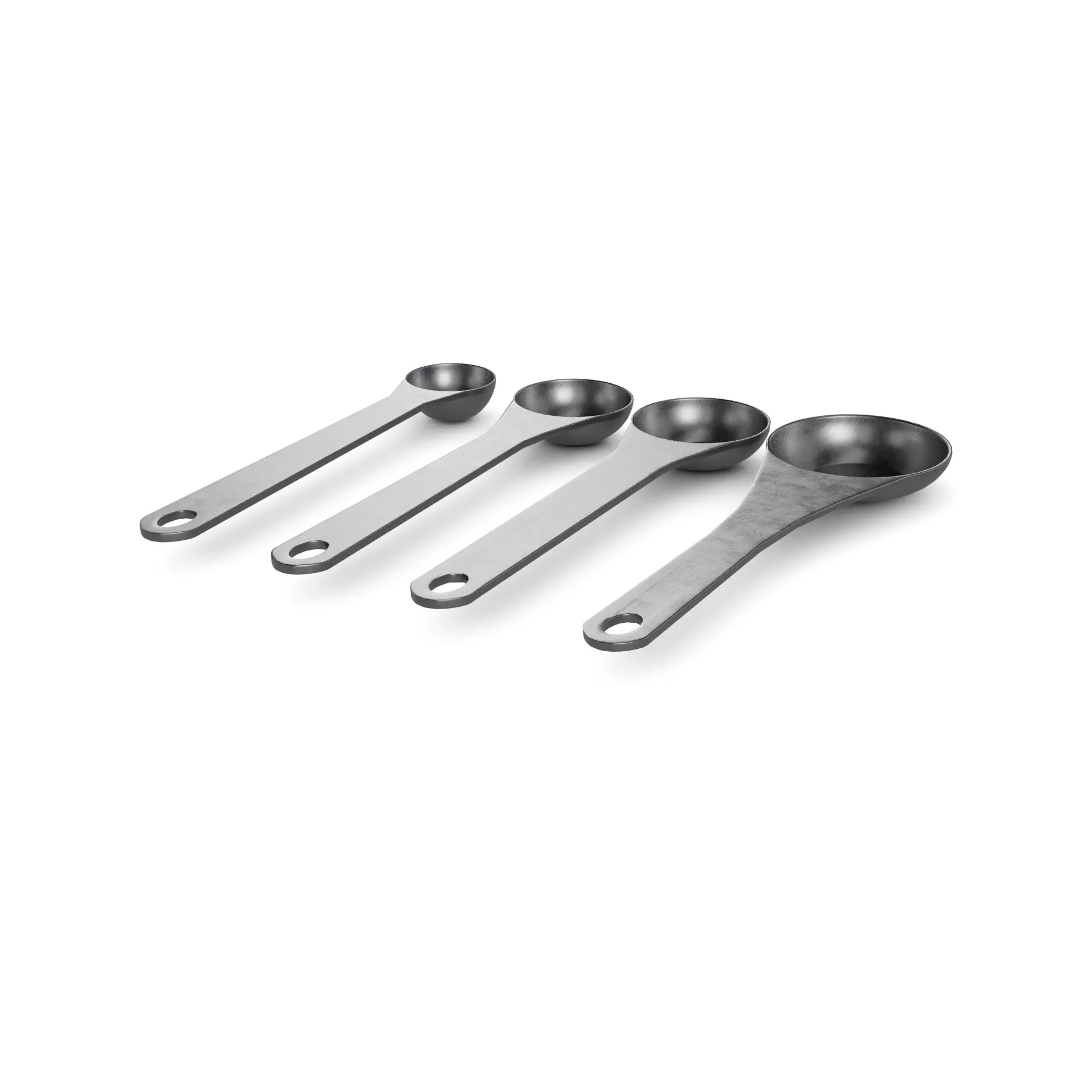 Measuring Spoons Set - Low-Poly Game-Ready 3D Model