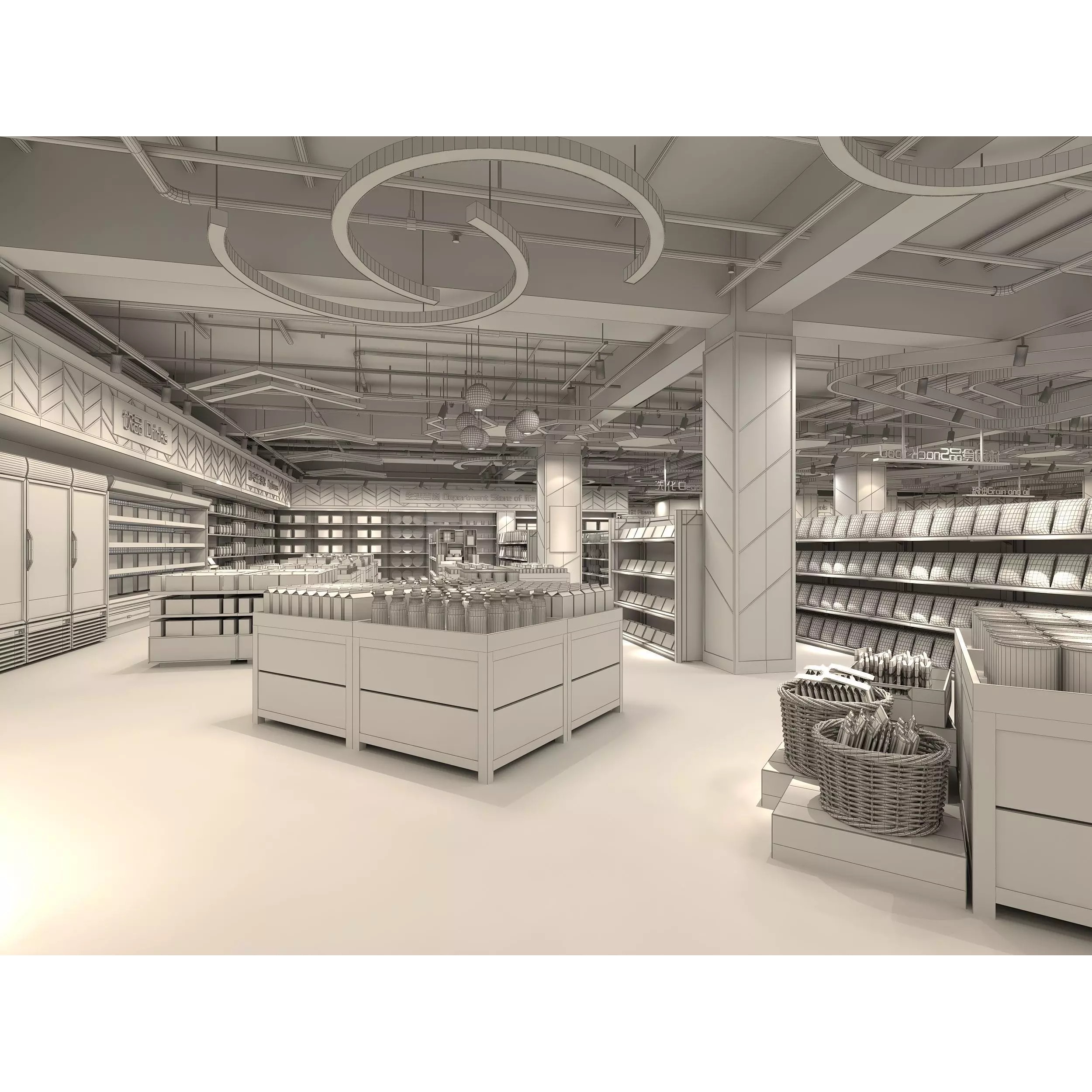 Supermarket Interior - Game-Ready 3D Model - View 12