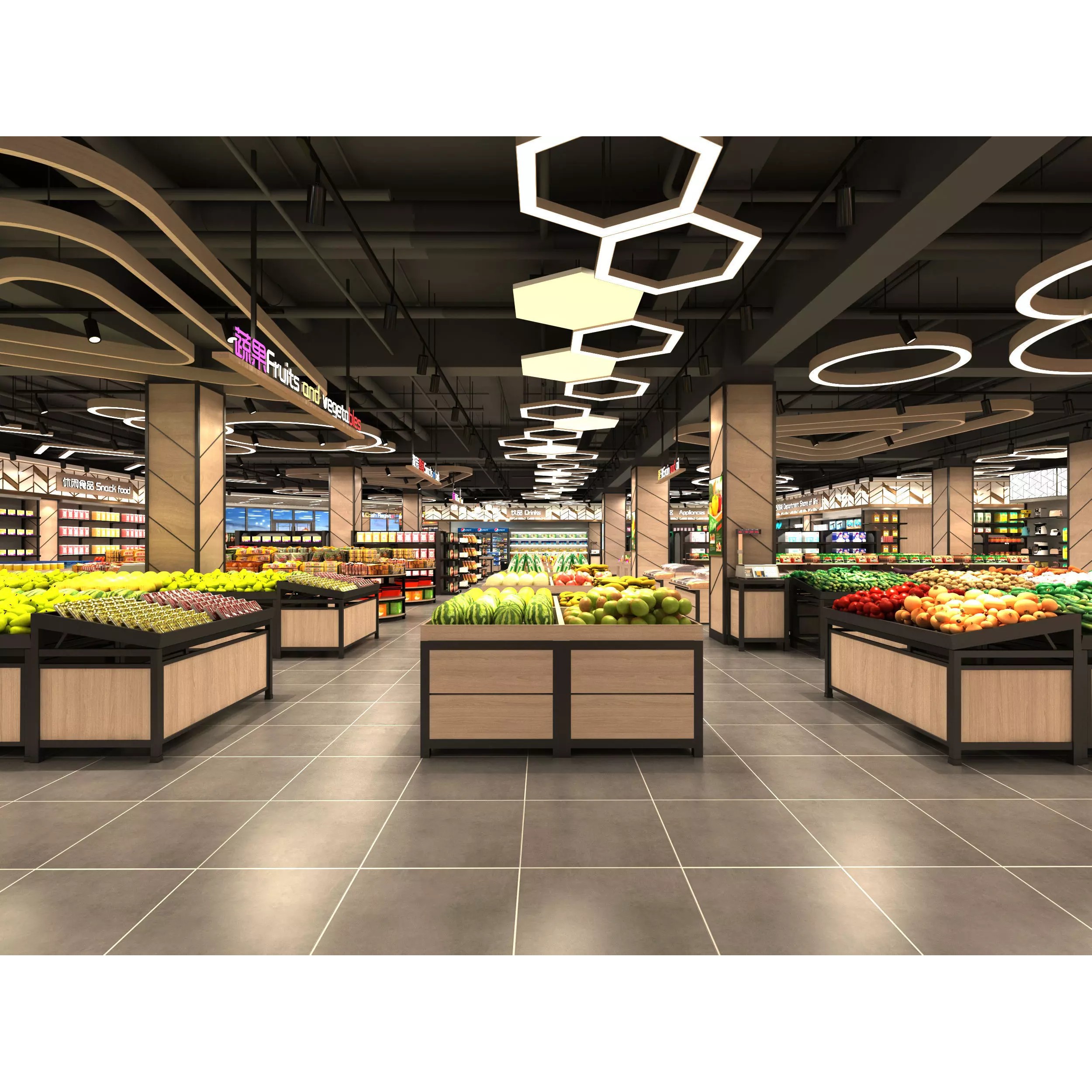 Supermarket Interior - Game-Ready 3D Model - View 2