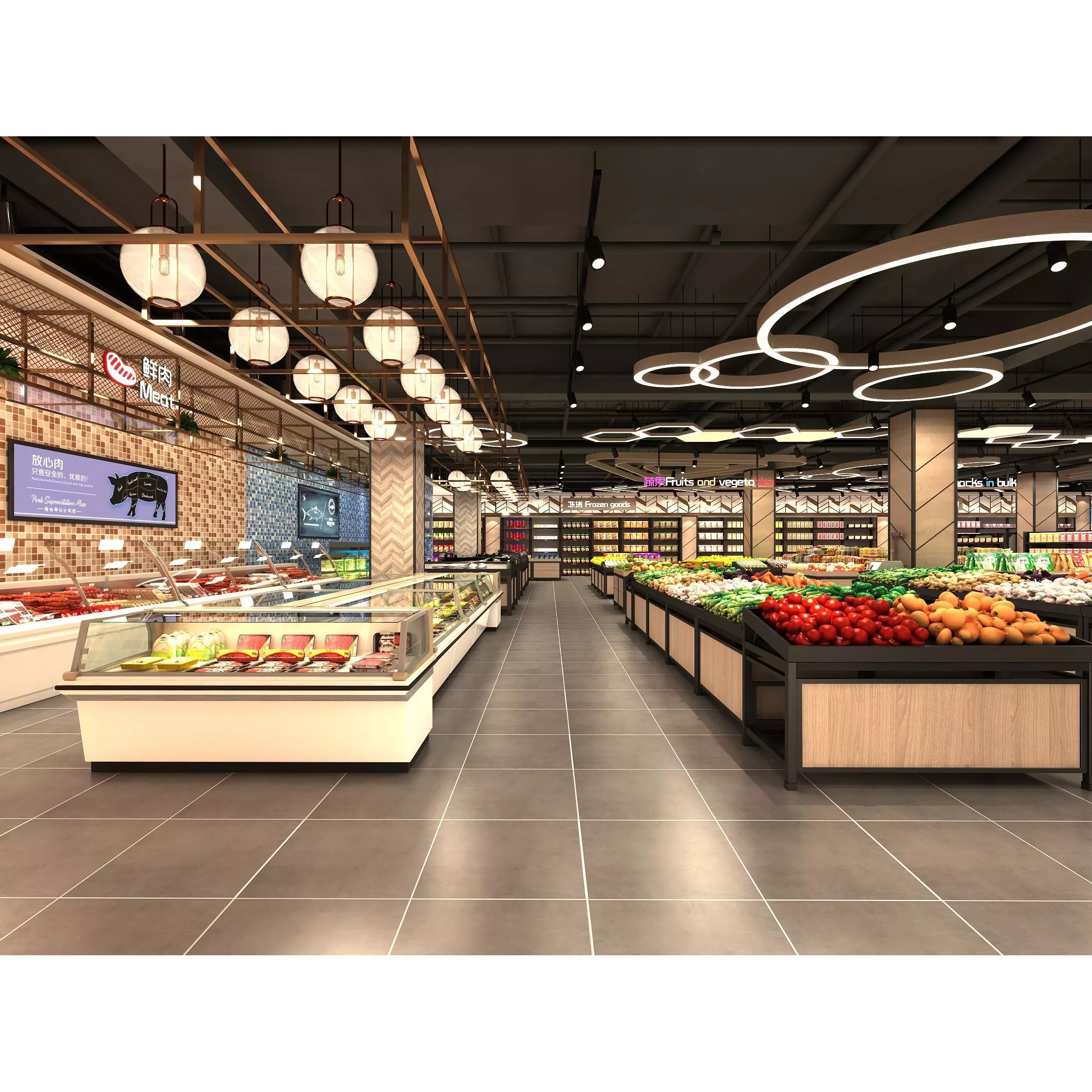 Supermarket Interior - Game-Ready 3D Model - View 4