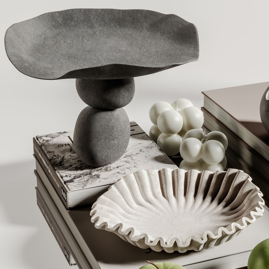 Decorative Set 130 3D Model – Contemporary Design, PBR Textures, OBJ/FBX - View 7