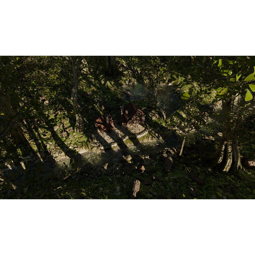 Cabin River Landscape 3D Model – High Poly Environment for Blender - View 9