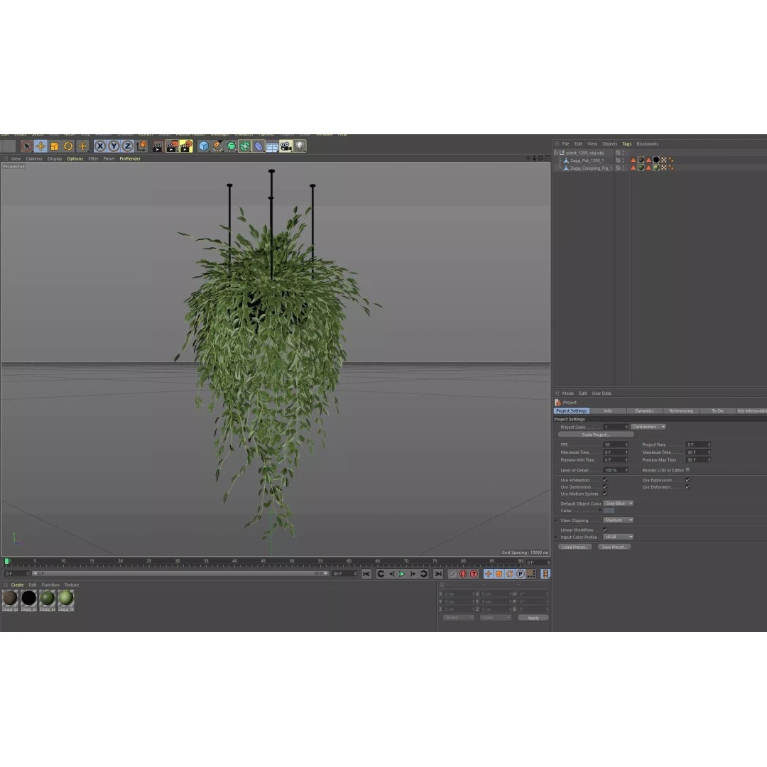 Plant 1298 3D Model – High-Quality PBR Asset for Archviz and Landscaping