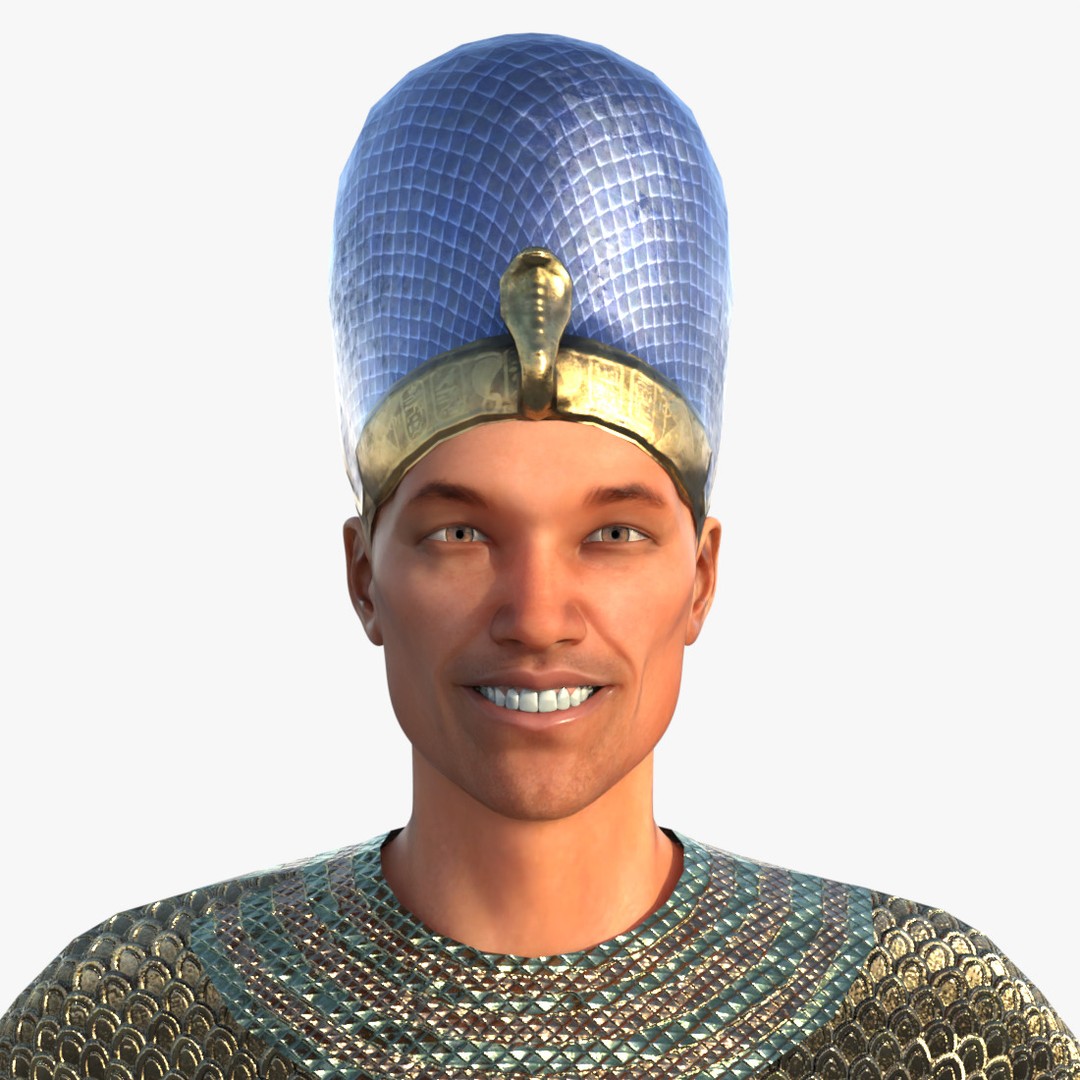 Pharaoh 3D Model – Rigged Low-Poly Egyptian Warrior, FBX - View 8