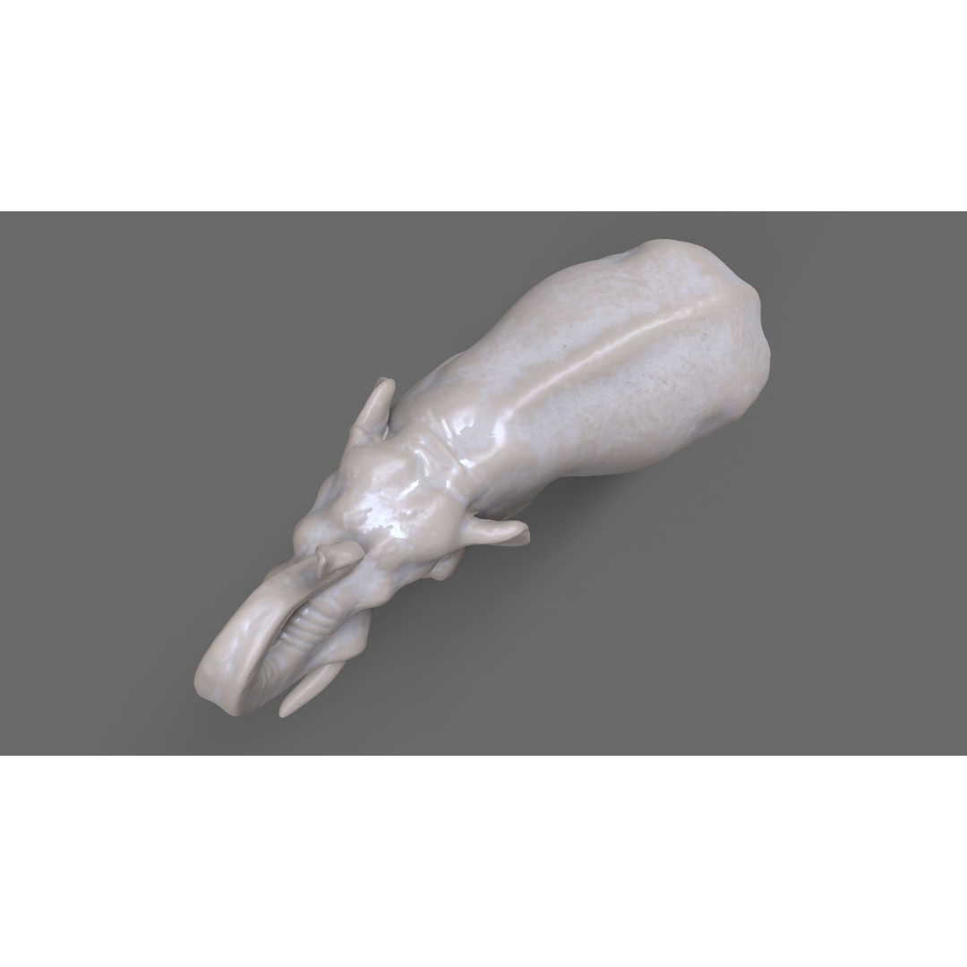 Elephant Porcelain Figurine 3D Model – Low Poly Game Asset, FBX, Blender - View 6