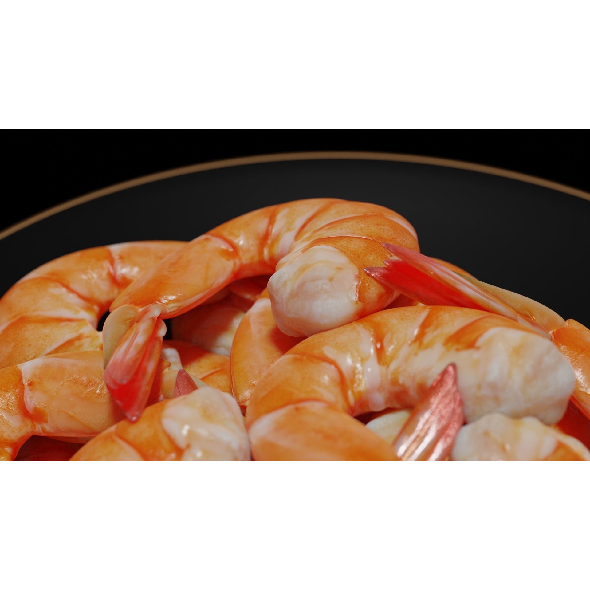 Cooked Shrimp - Low-Poly Game-Ready 3D Model - View 16