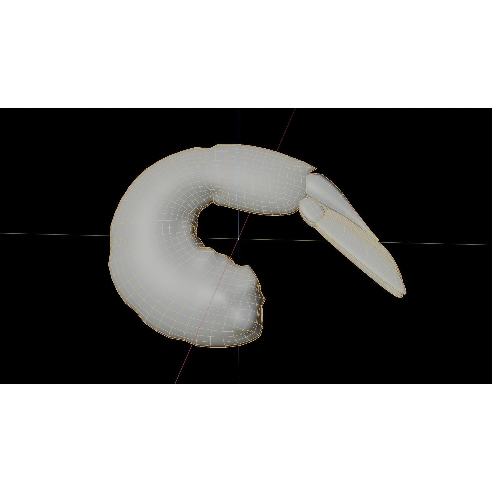 Cooked Shrimp - Low-Poly Game-Ready 3D Model - View 19